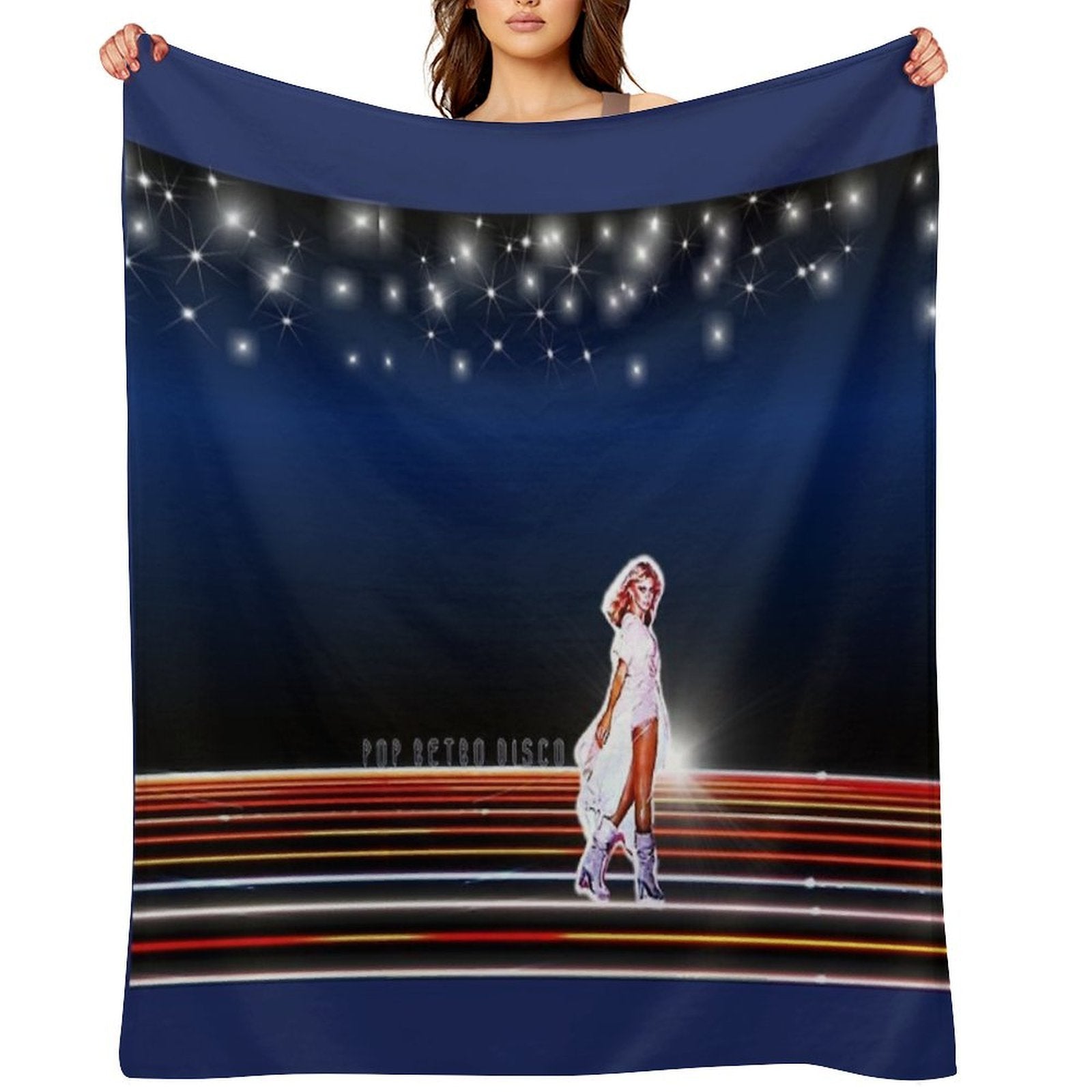 Xanadu - Olivia Newton-John - Designed by PopRetroDisco Shrink-resistant Throw Blanket
