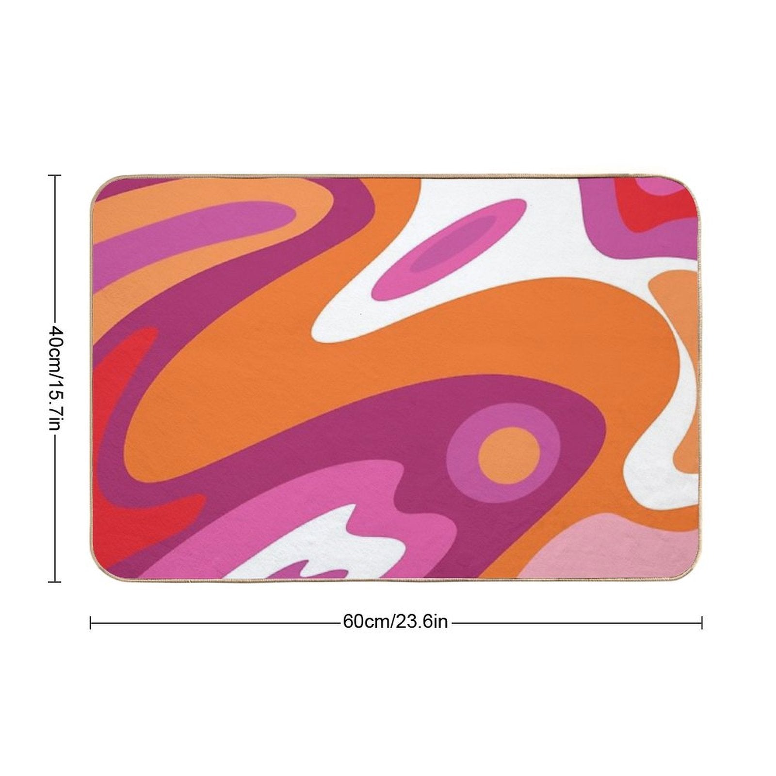 Lesbian Groovy Pattern  Eco-Friendly Bath Mat