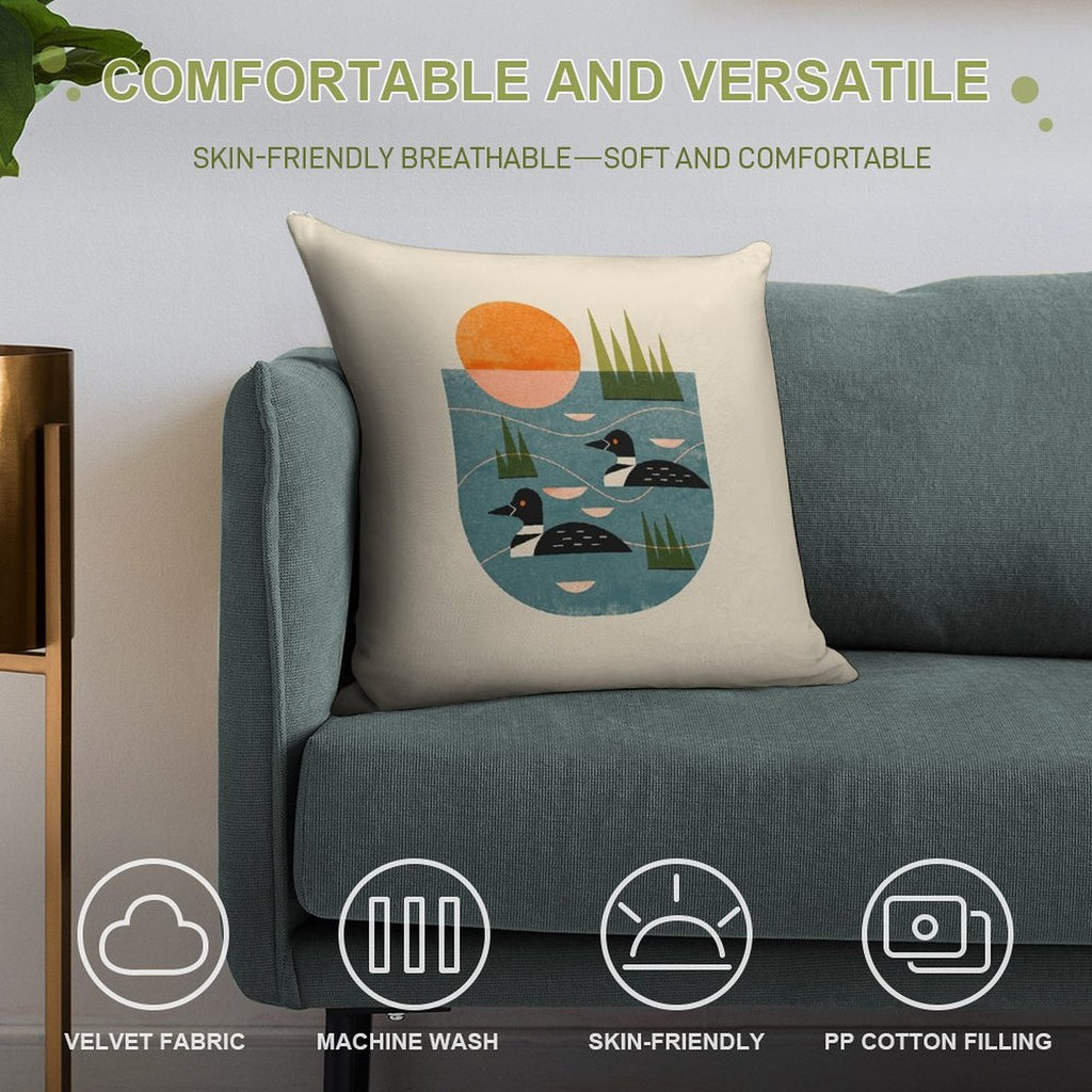 Loon Lake Soft Reinforced Edging Throw Pillow