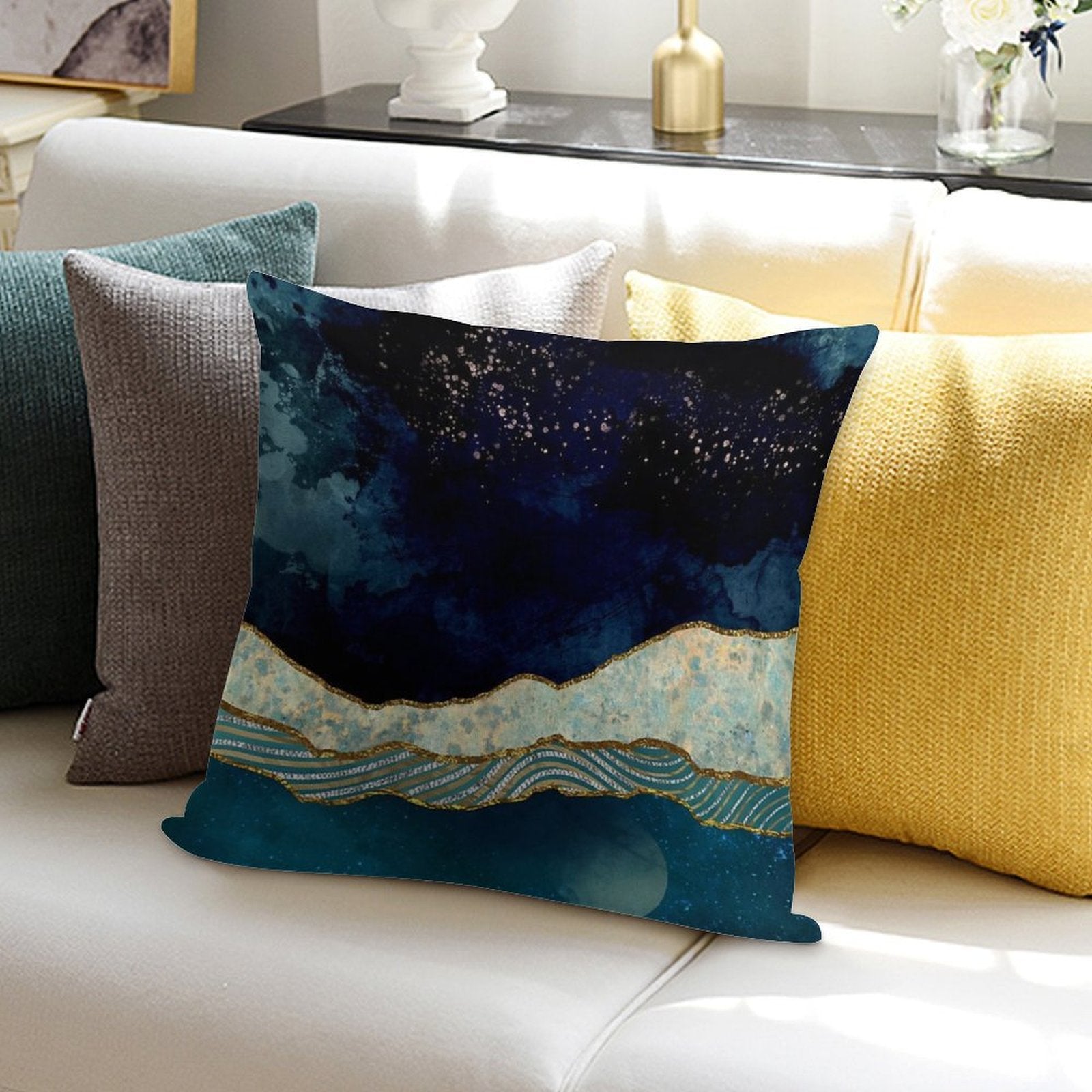 Indigo Sky Soft Multiple Sizes Throw Pillow