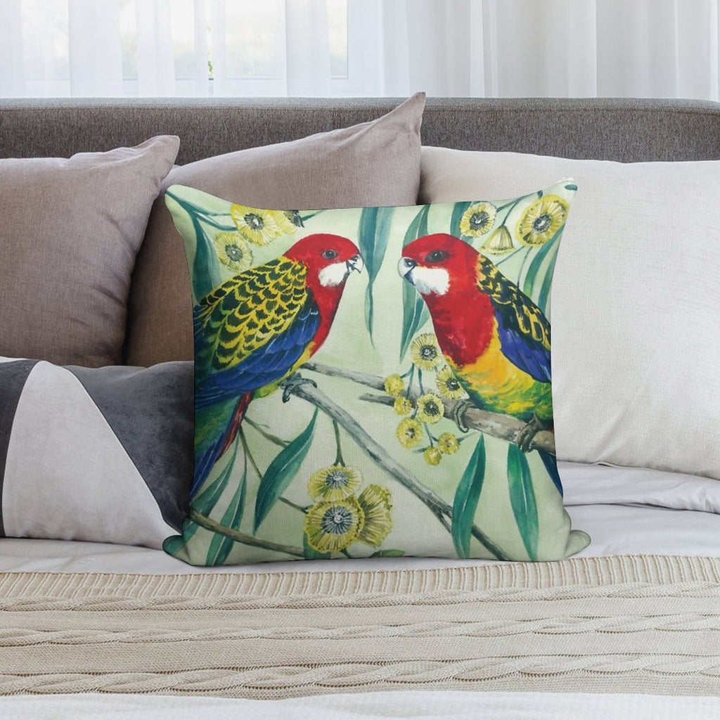 Eastern Rosella Soft Warmth Comfort Throw Pillow