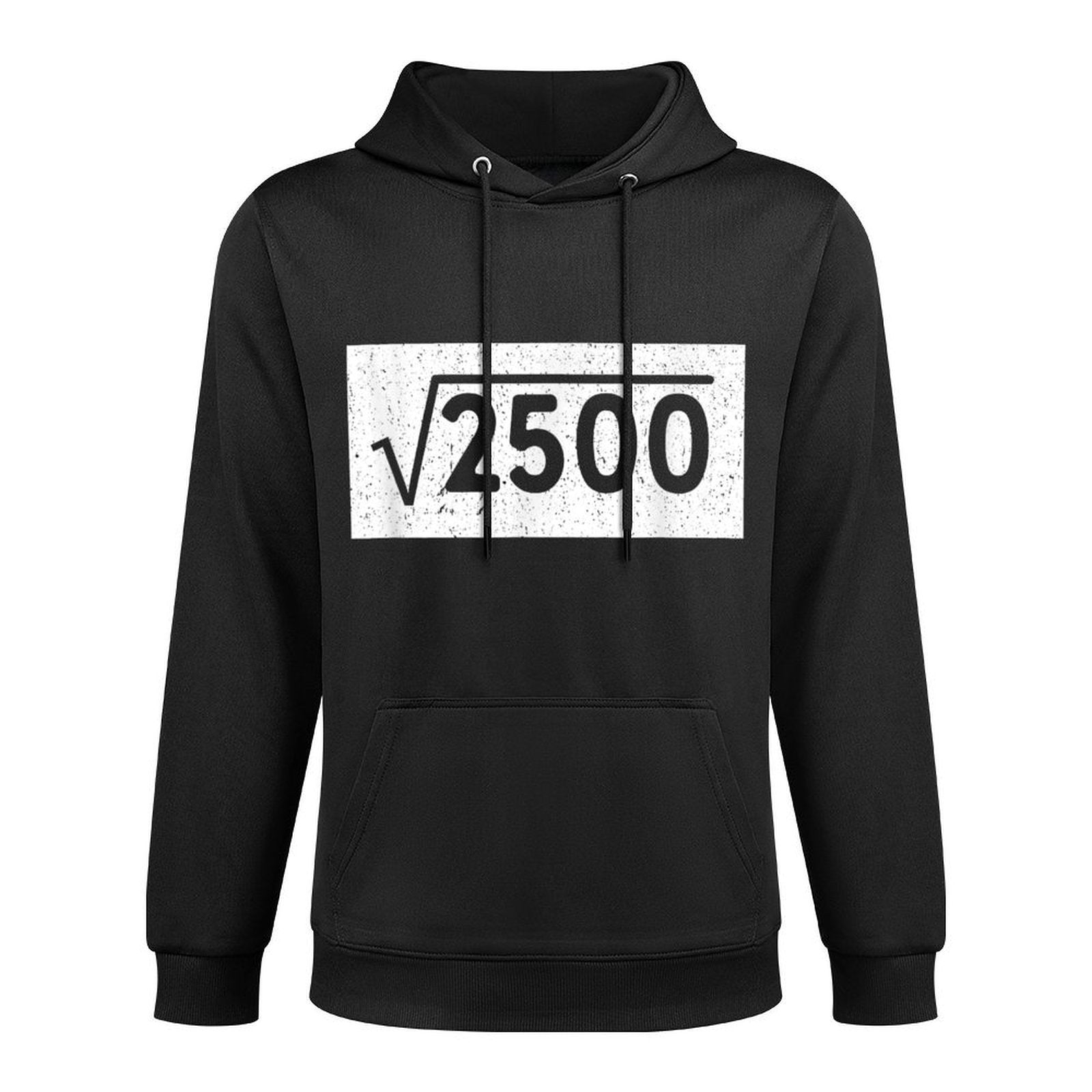 Square Root of 2500 Funny 50th Birthday Gifts Shape Retention Hoodie