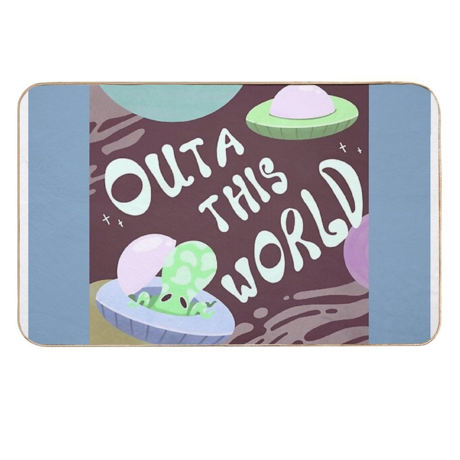 Outa This World Cute Alien Durable Bath Mat