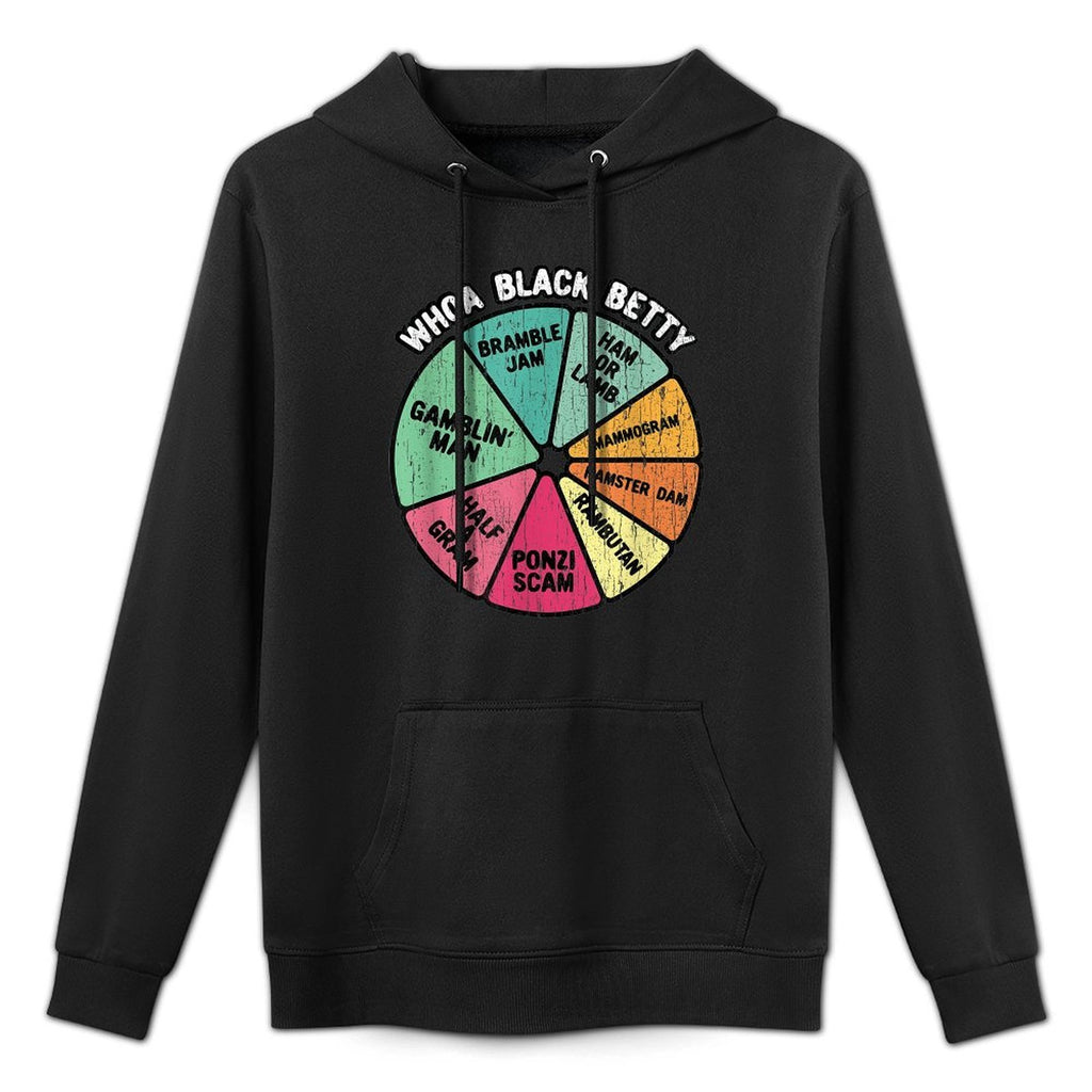 Whoa Black Betty - Funny 70s Classic Rock Music Pie Chart Durable Construction Hoodie