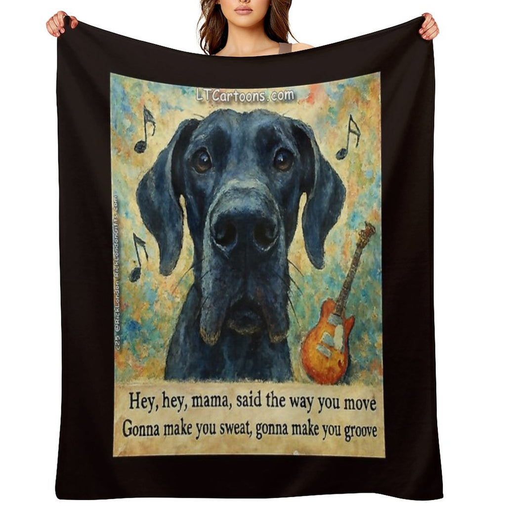 Zep's Inspiration For Black Dog Travel-friendly Throw Blanket