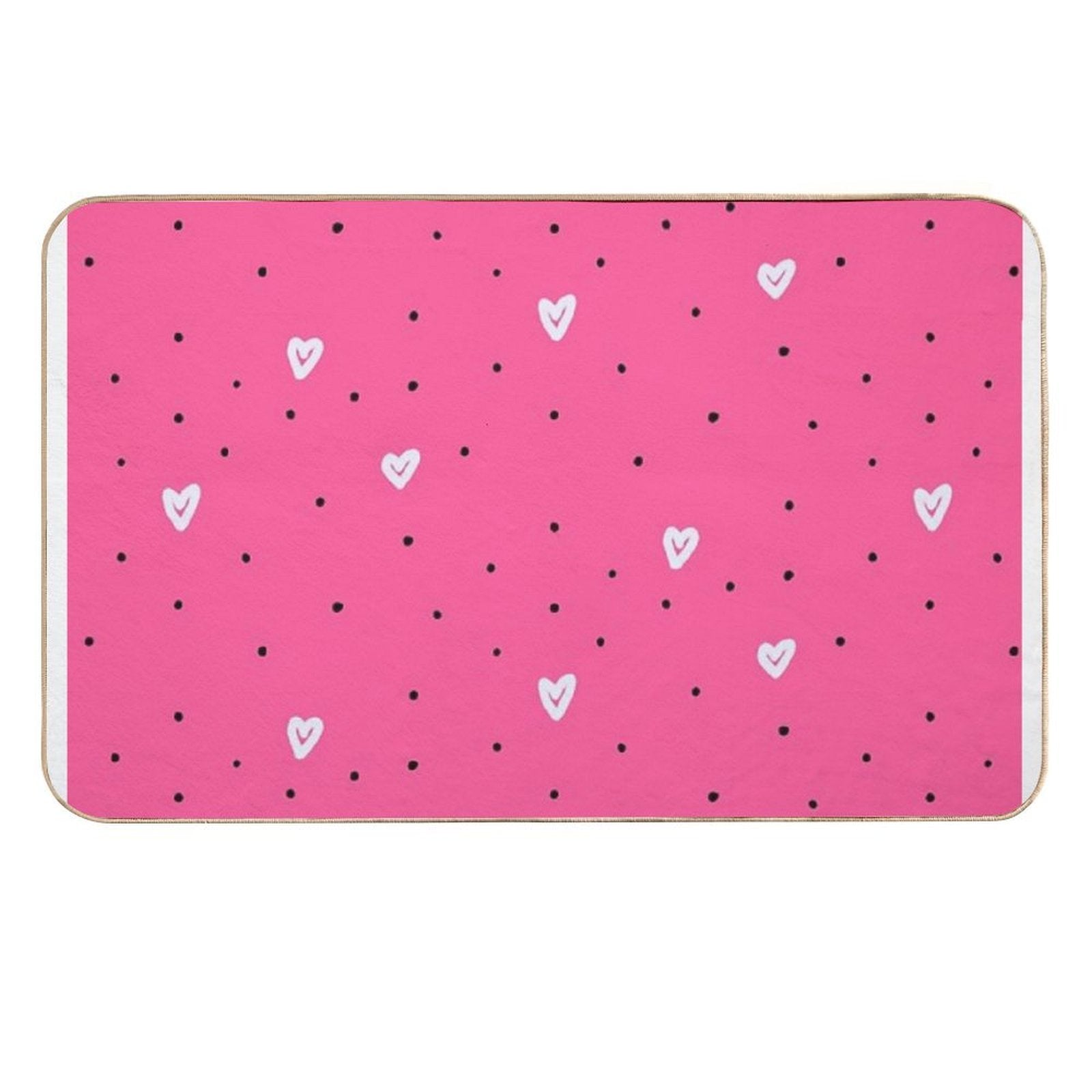 Wild Hearts – Pink Pattern Art Print  Multi-Purpose Bath Mat