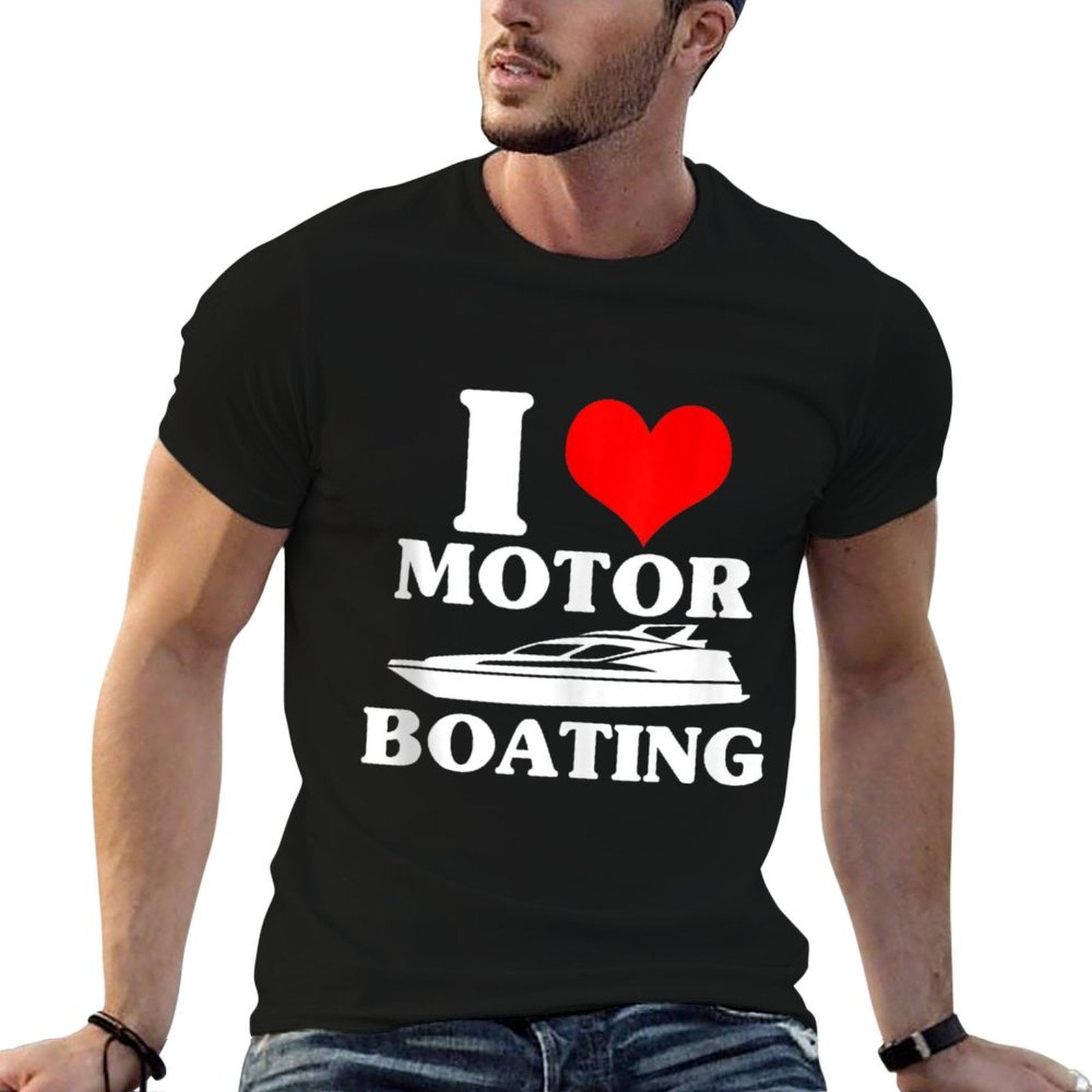 Boater I Love Motor Boating Funny Boating  Relaxed-fit T-Shirt
