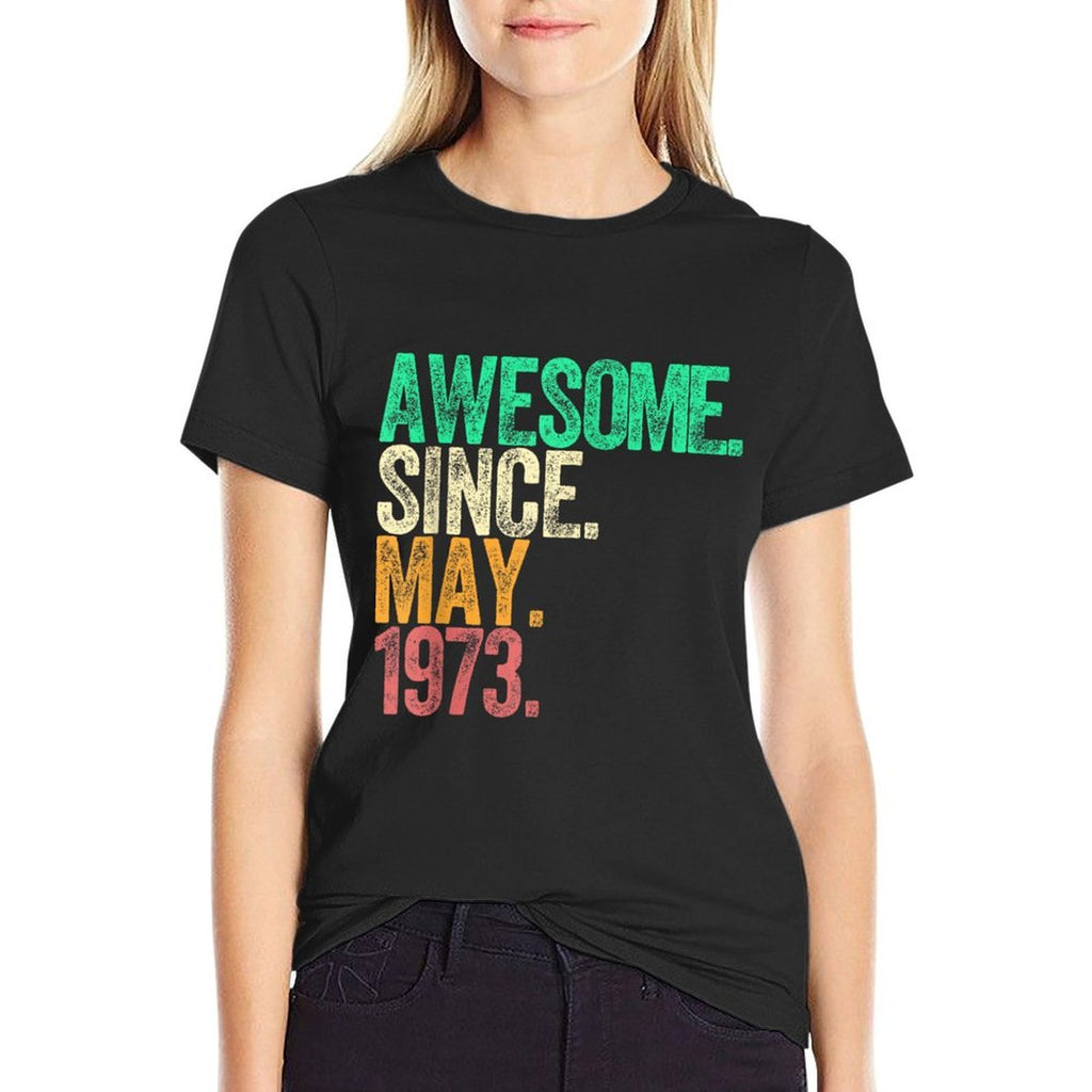 Awesome Since May 1973 50 Years Old 50th Birthday  Polyester Blend T-Shirt