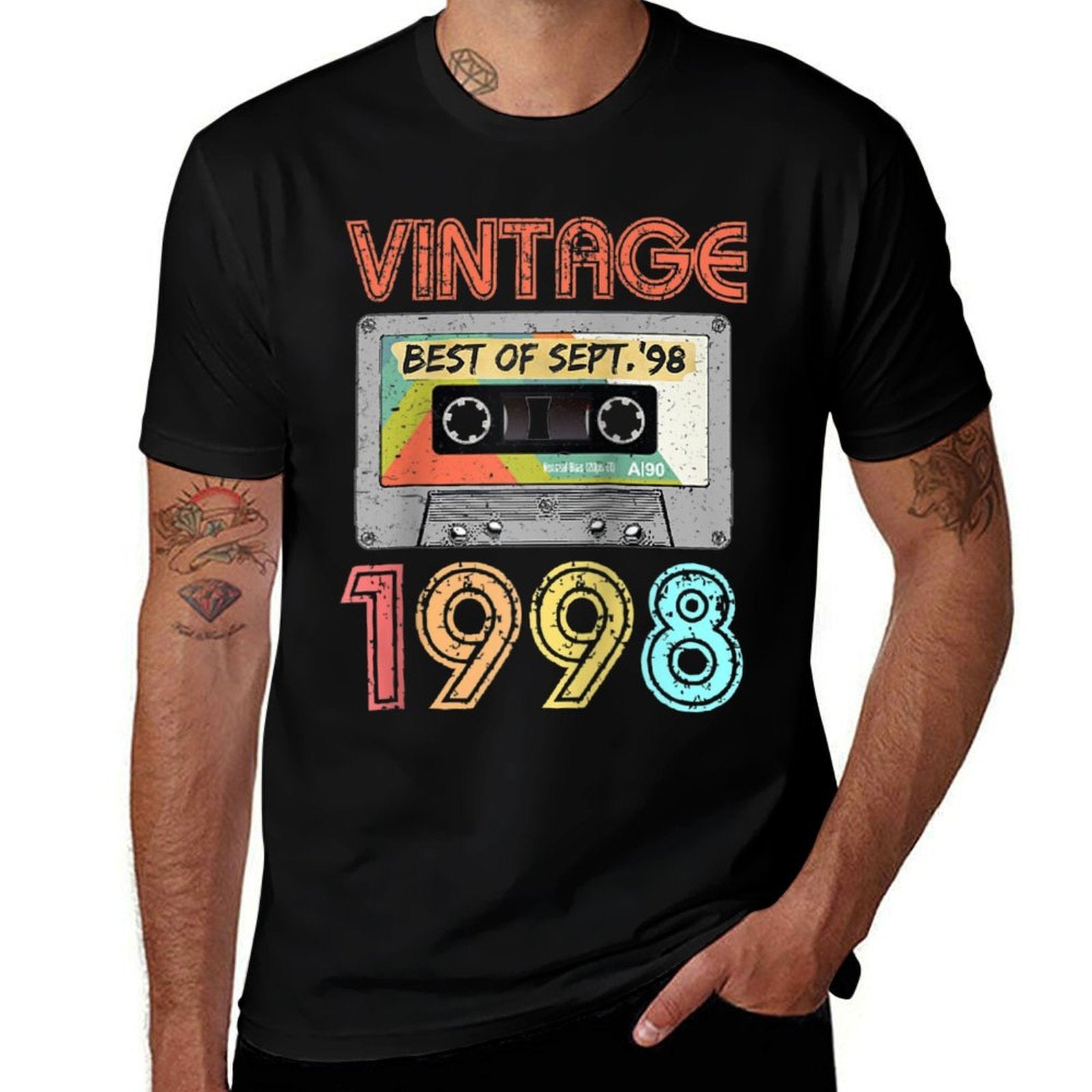 September 1998 21st Birthday Retro Vintage 1998 Raglan Baseball  Relaxed-fit T-Shirt