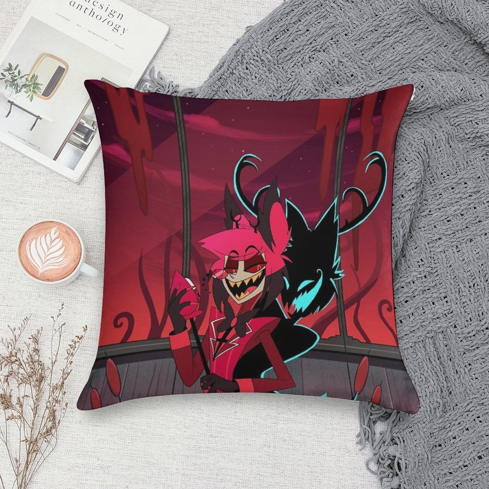 Alastor And His Shadow Soft Gift Ready Throw Pillow