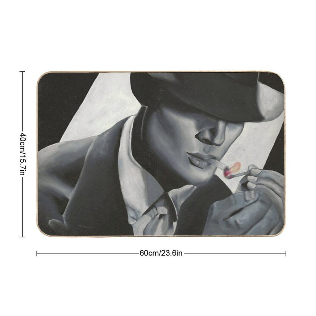 'Enigma' Original Oil Painting Portrait Fine Art Print  Multi-Purpose Bath Mat