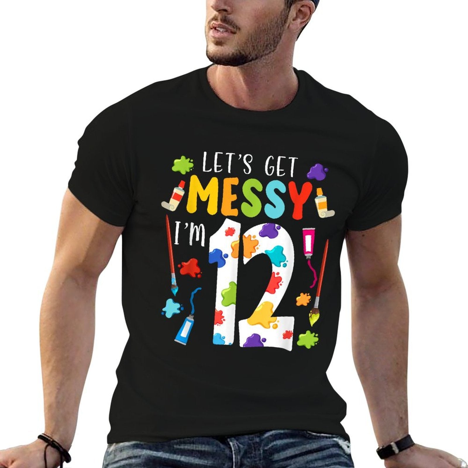 Art Painting 12th Birthday Artist 12 Years Old Party Theme  Affordable Price T-Shirt