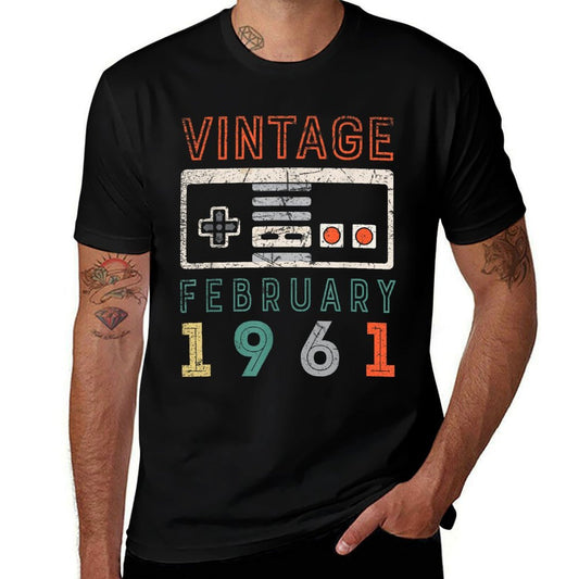 Vintage February 1961 60th Birthday 60 Year Old  Soft T-Shirt