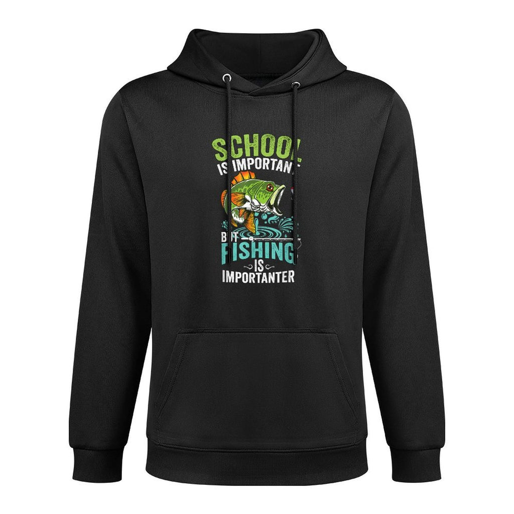 Funny Fishing For Boys Kids Fish Saying Bass Fisherman Adjustable Hood Hoodie