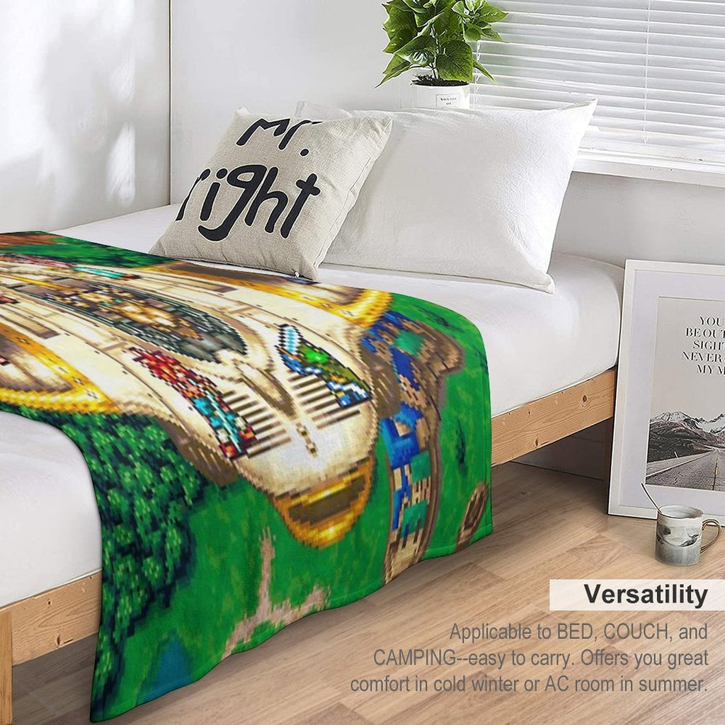 Chrono Trigger Epoch Eco-conscious Throw Blanket