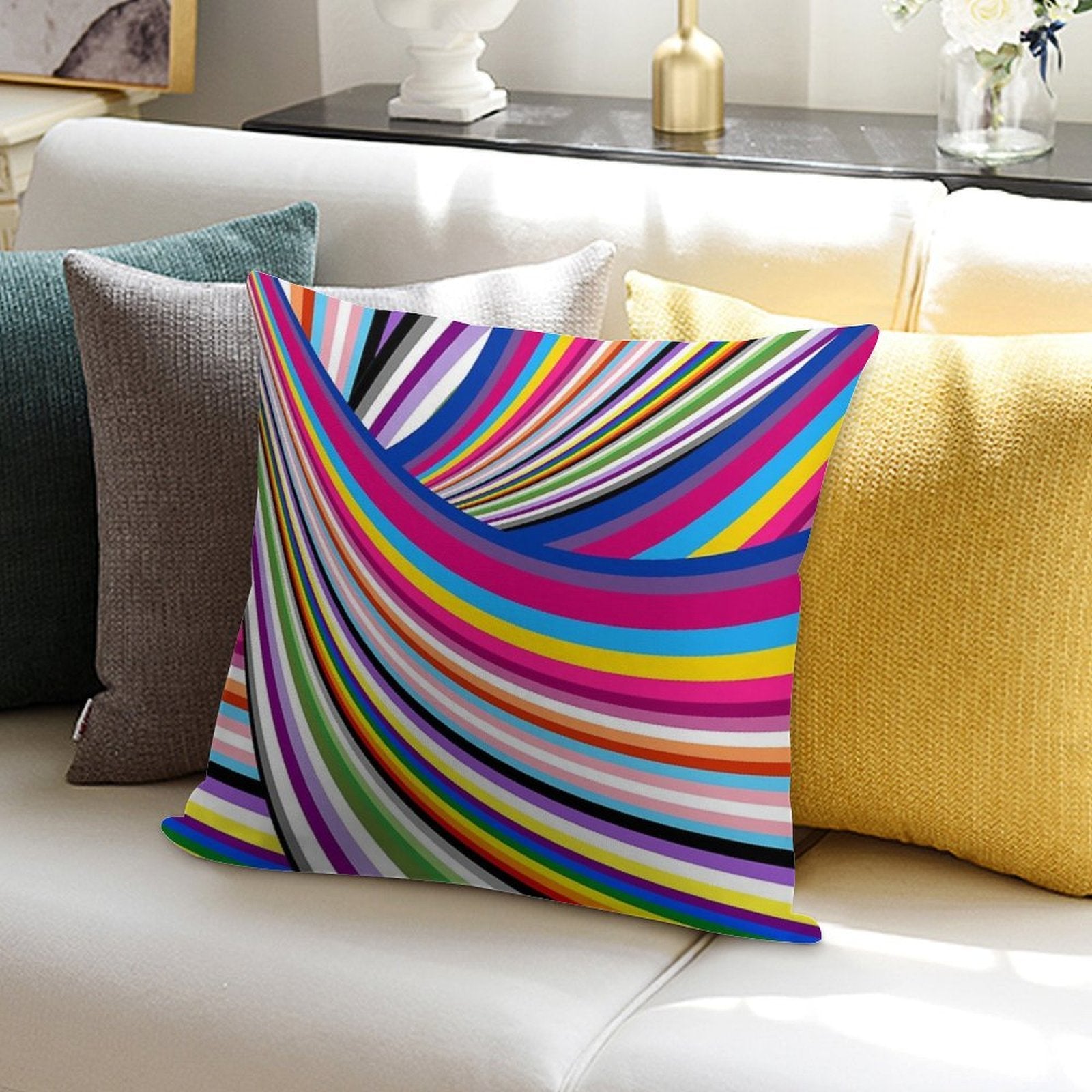 Pride Flags Soft Luxury Feel Throw Pillow