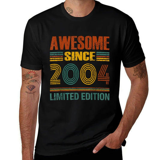 21st Birthday Awesome Since 2004 Vintage 21 Birthday  Moisture-wicking T-Shirt