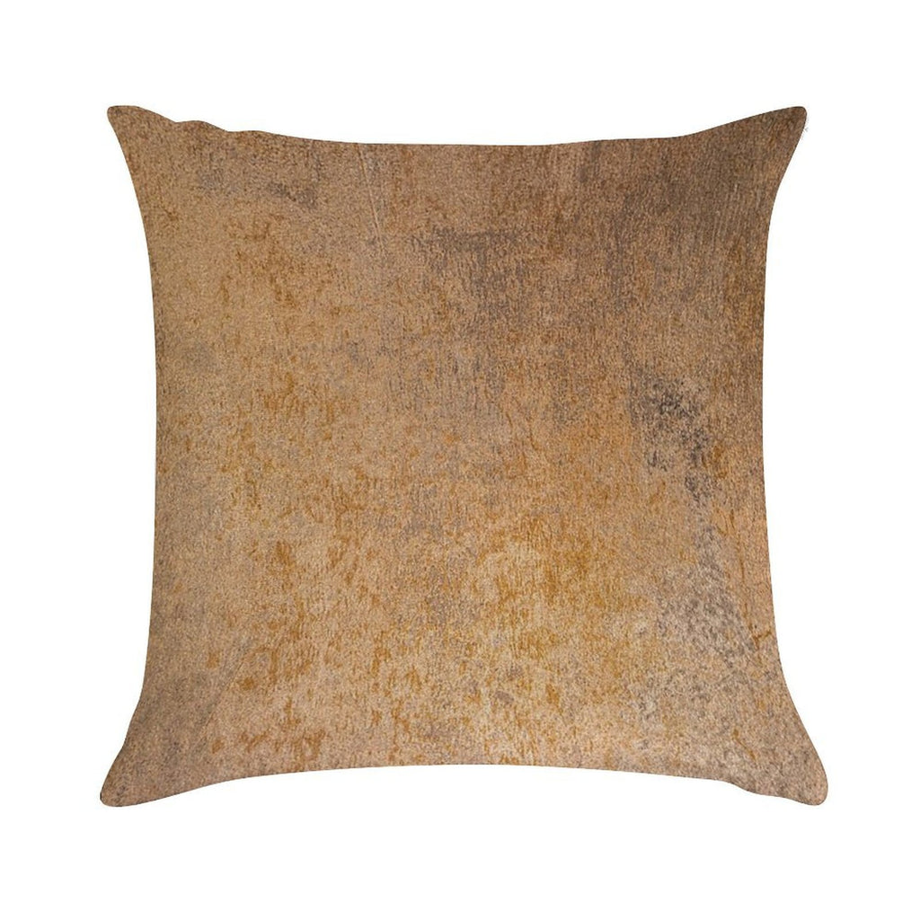 Grunge Metal Texture Soft Reinforced Edging Throw Pillow