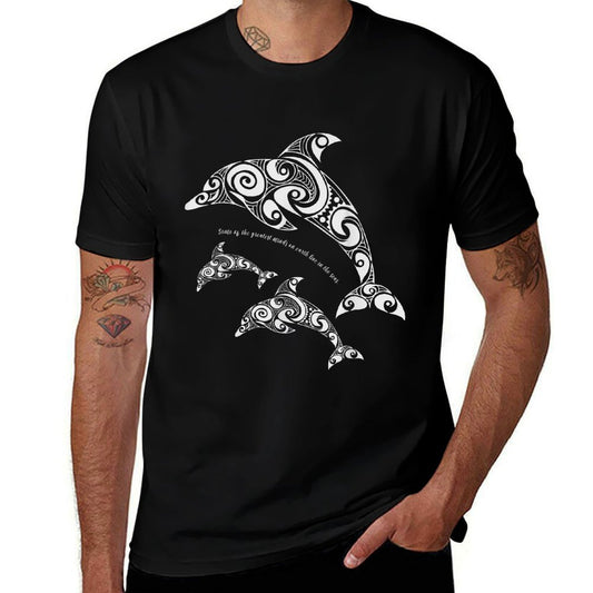 Tribal Dolphin Mandala Some of The Greatest Minds Sea  Relaxed-fit T-Shirt