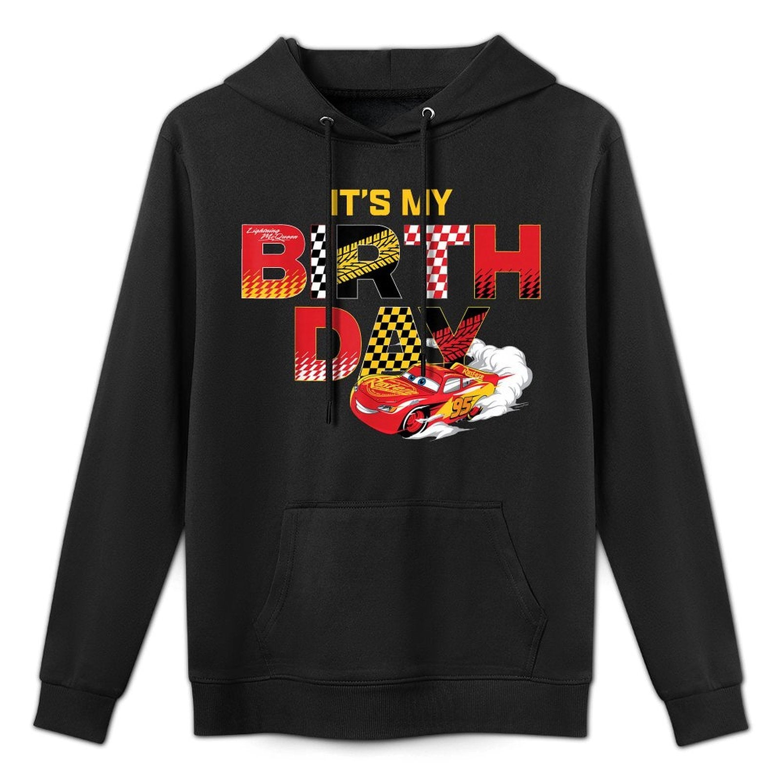 Disney  Pixars Cars “Its My Birthday” Lightning McQueen Customizable Surface Hoodie