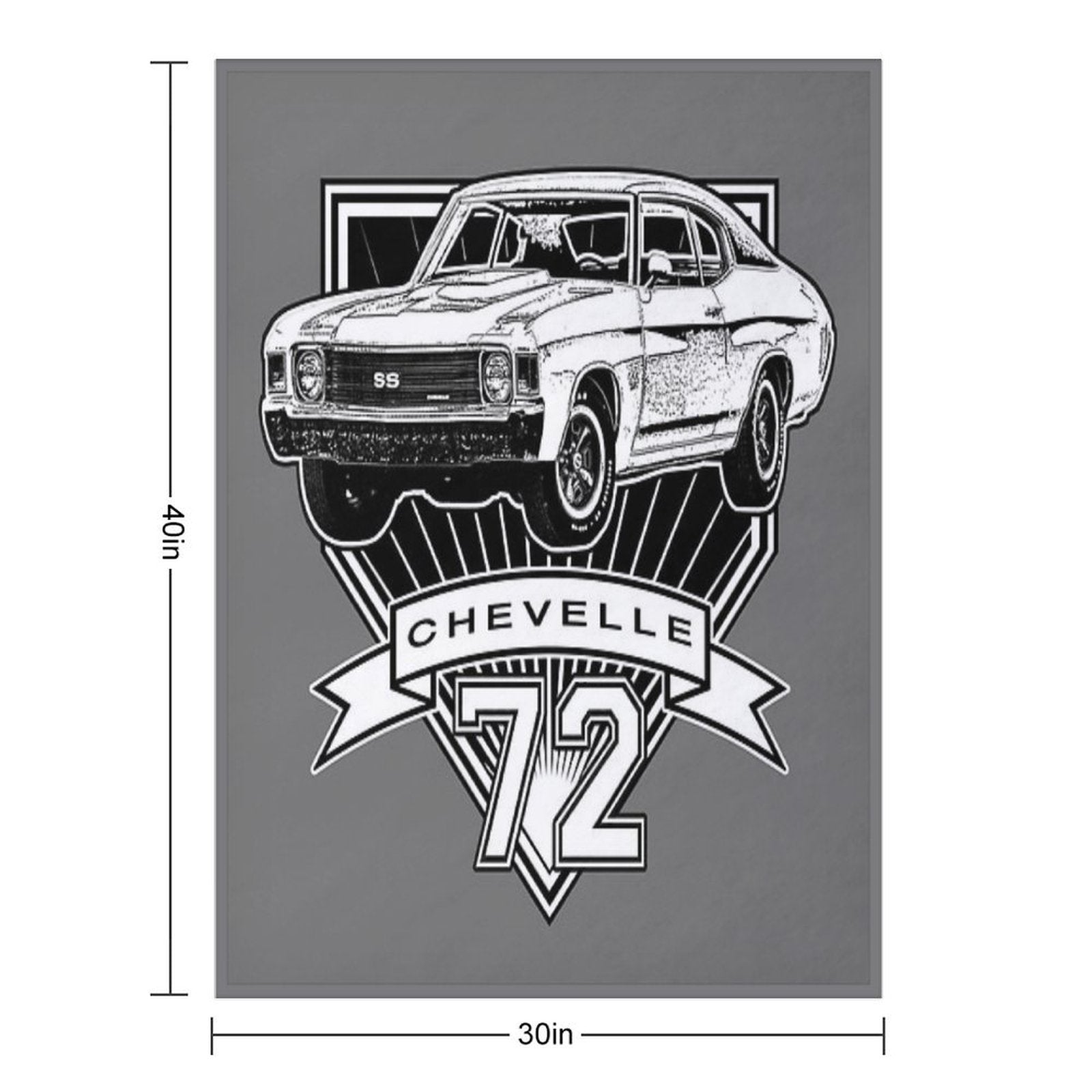 1972 Chevelle Shrink-resistant Throw Blanket