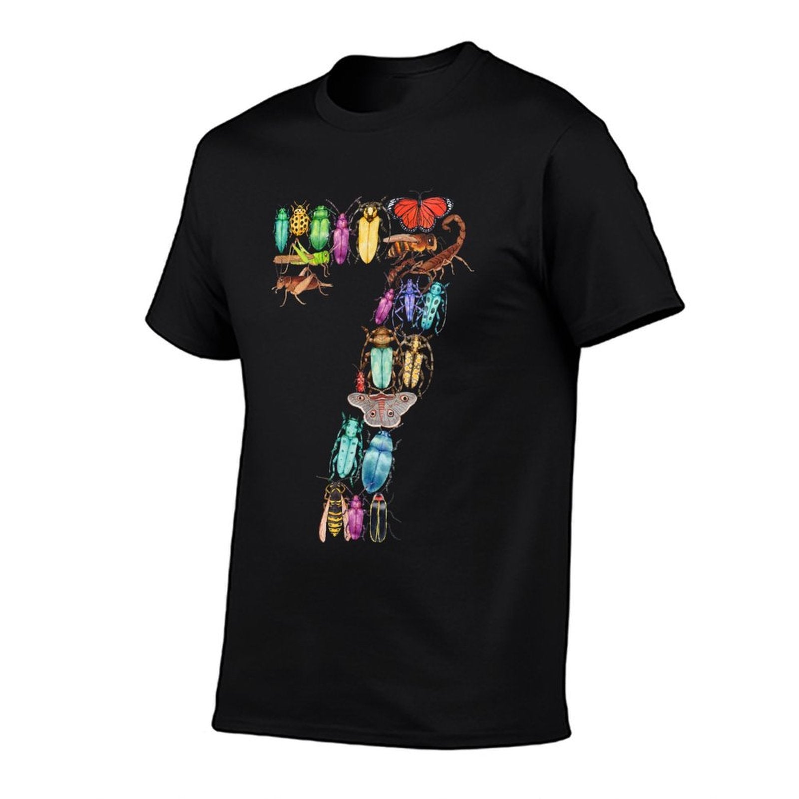 7th Birthday Bugs Insects Beetles Boys Kids 7 Years Old  Durable T-Shirt