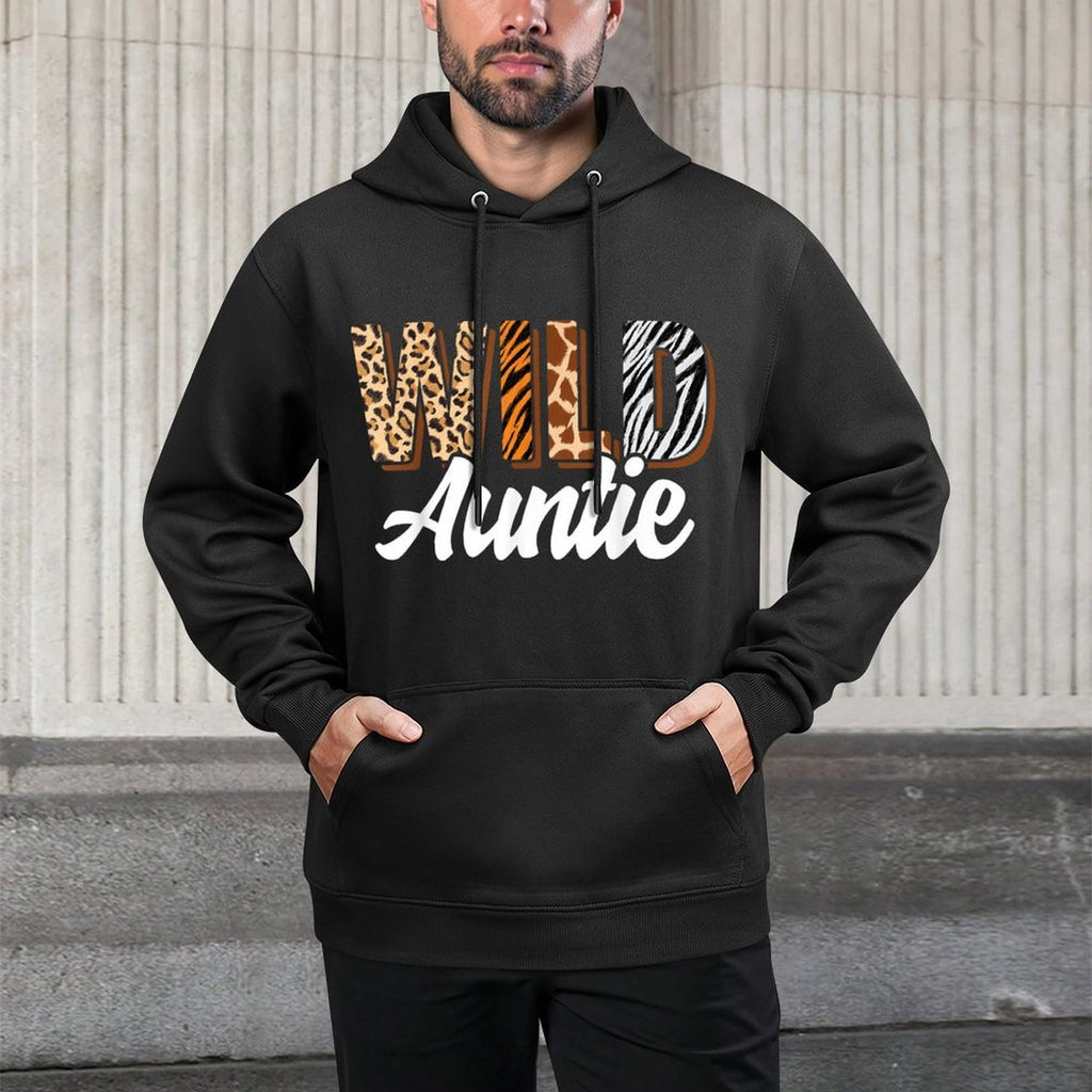 Wild Auntie Zoo Born Two Be Wild B-day Safari Jungle Animal Relaxed Fit Hoodie