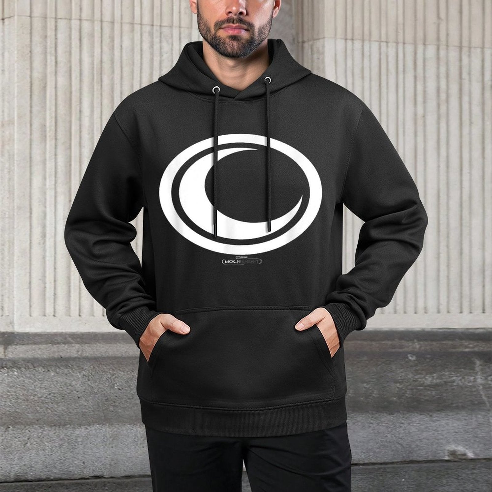 Marvel Moon Knight Crescent Moon Icon Light Easy Care Hoodie