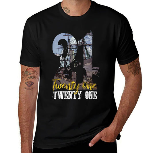 21 Twenty One - 21 Year Old Sea 2001 21st Birthday Gift  Soft T-Shirt