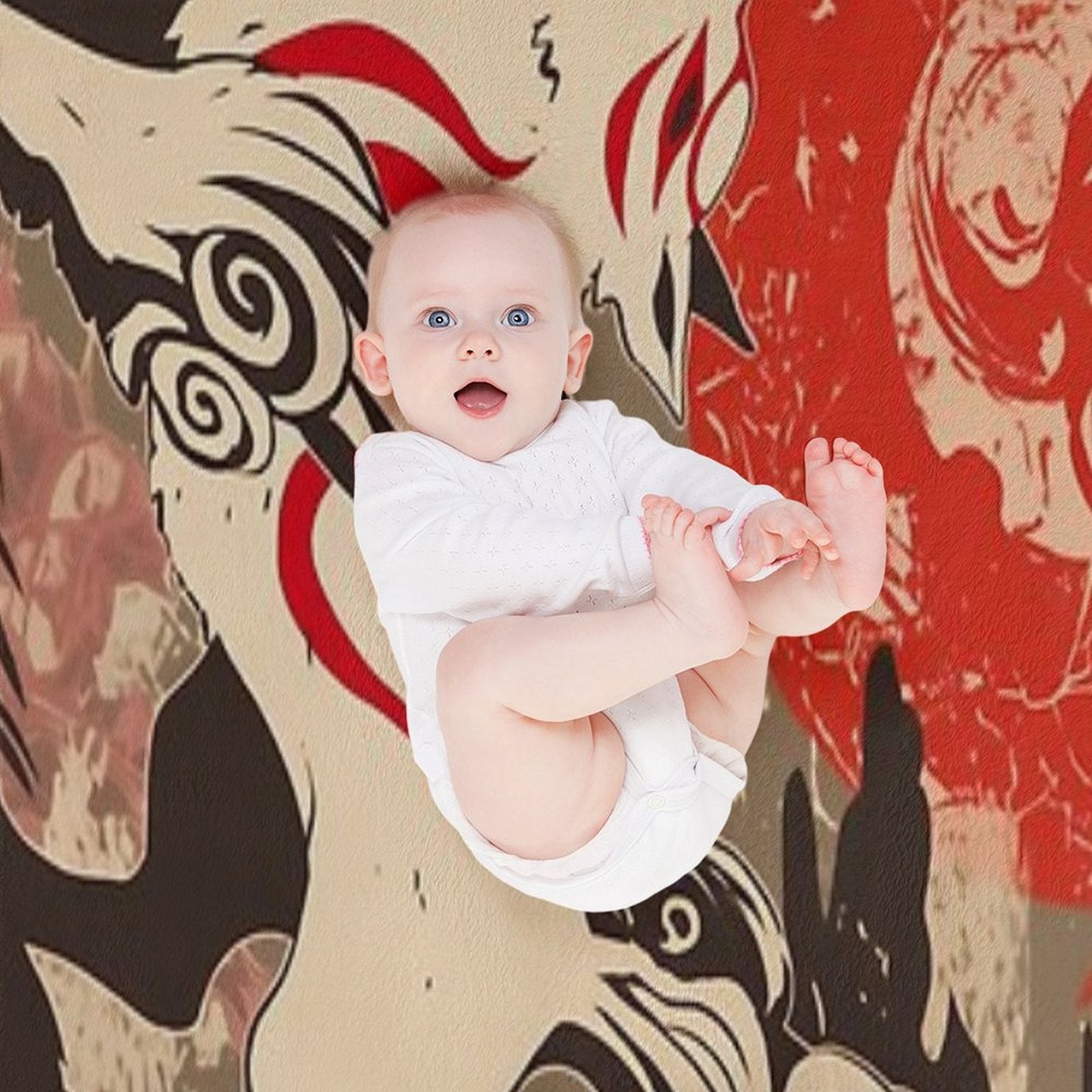 Vintage Amaterasu All-season Throw Blanket