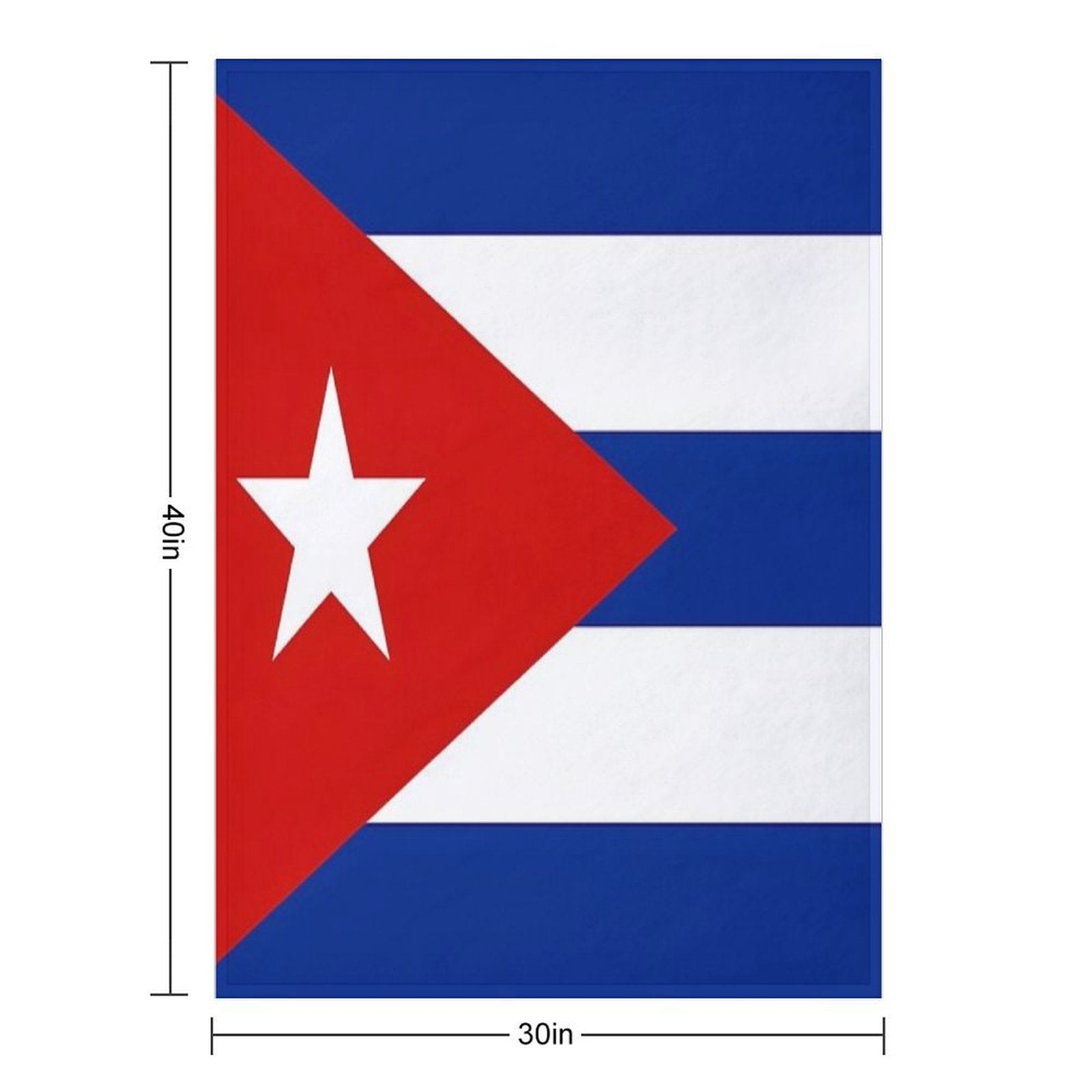 Cuban Flag Durable Throw Blanket