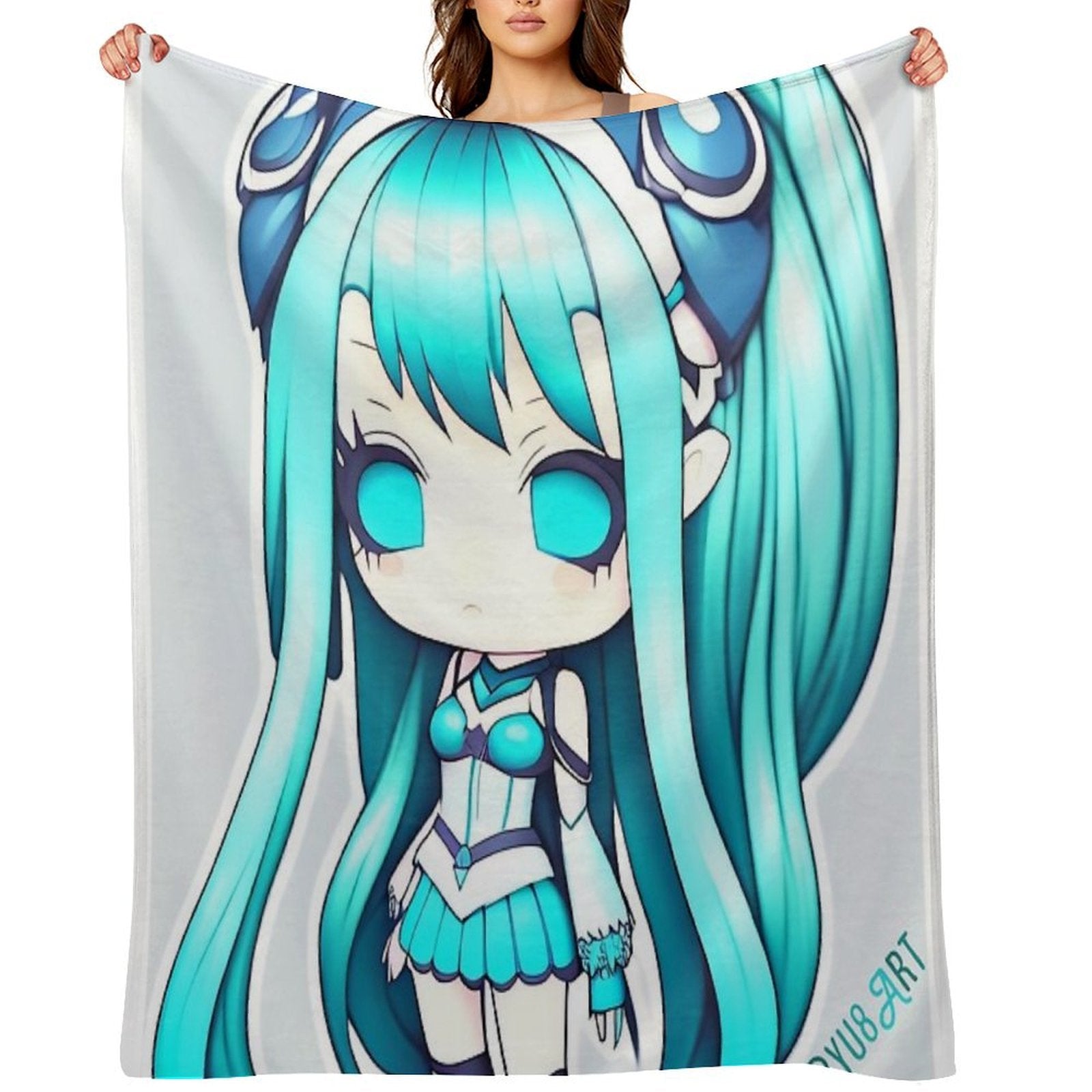 Hatsune Miku Cute Female Durable Throw Blanket