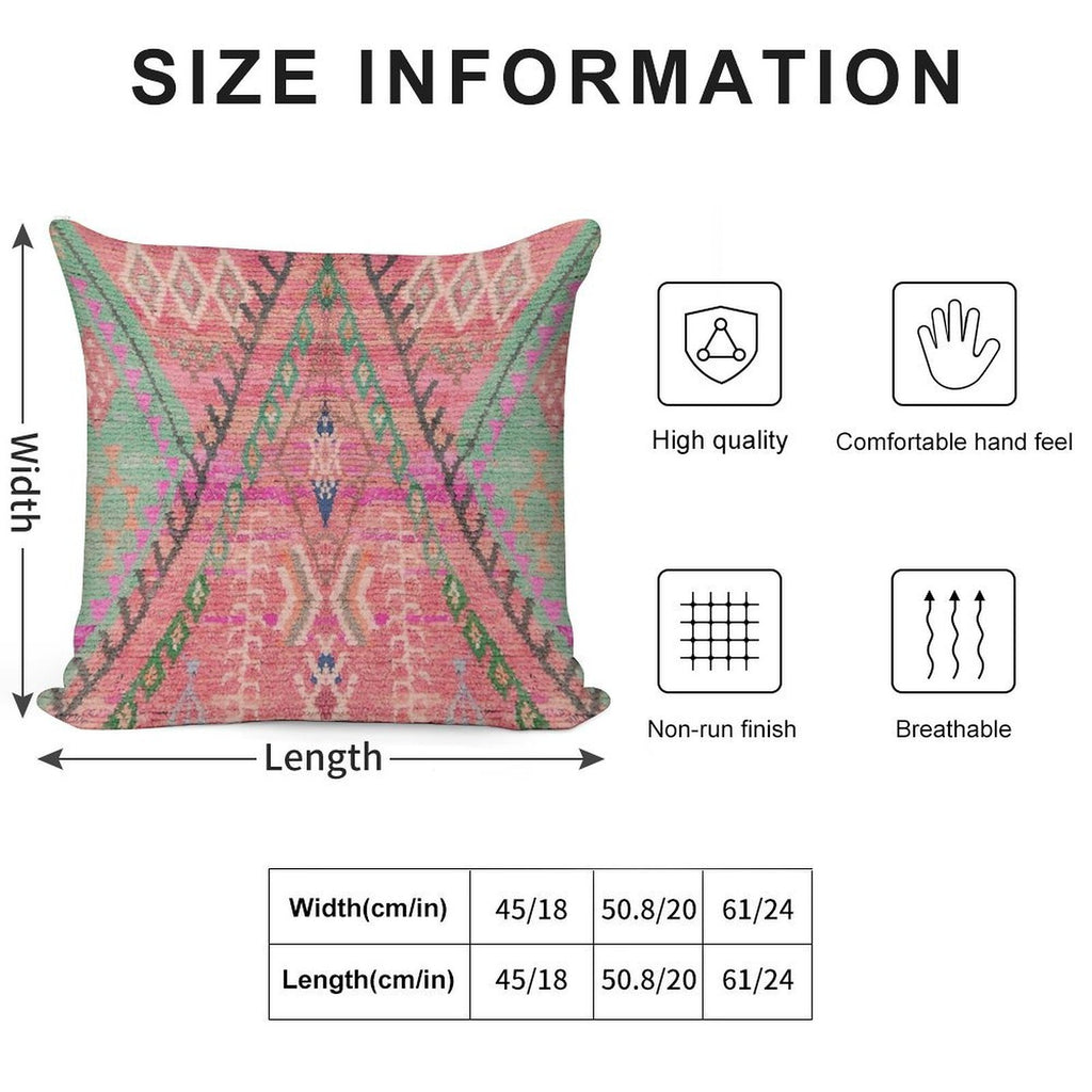 Traditional Moroccan Berber Carpet Soft Gift Ready Throw Pillow
