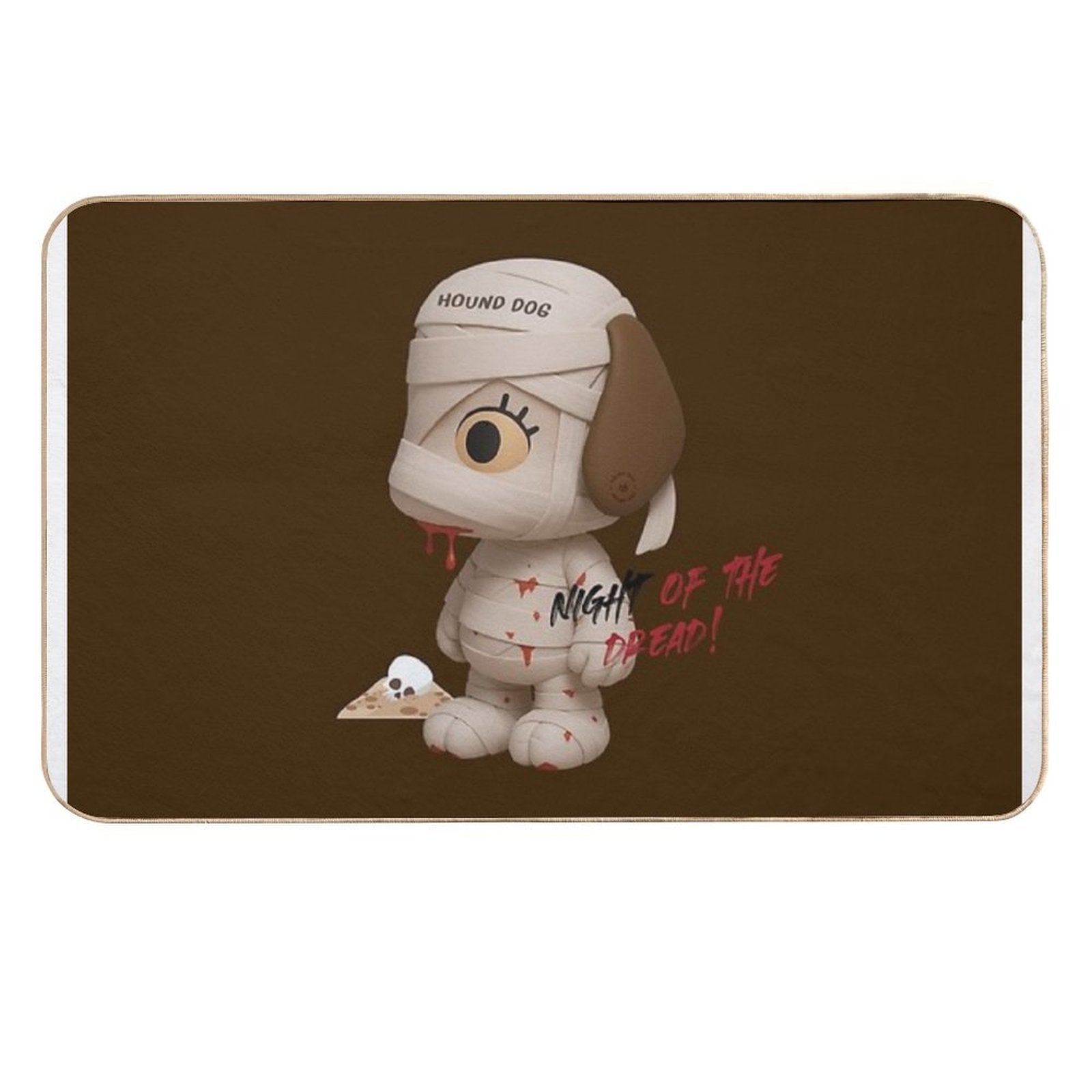 Hound Dog Mummy Zombie 3D  Non-Slip Bath Mat