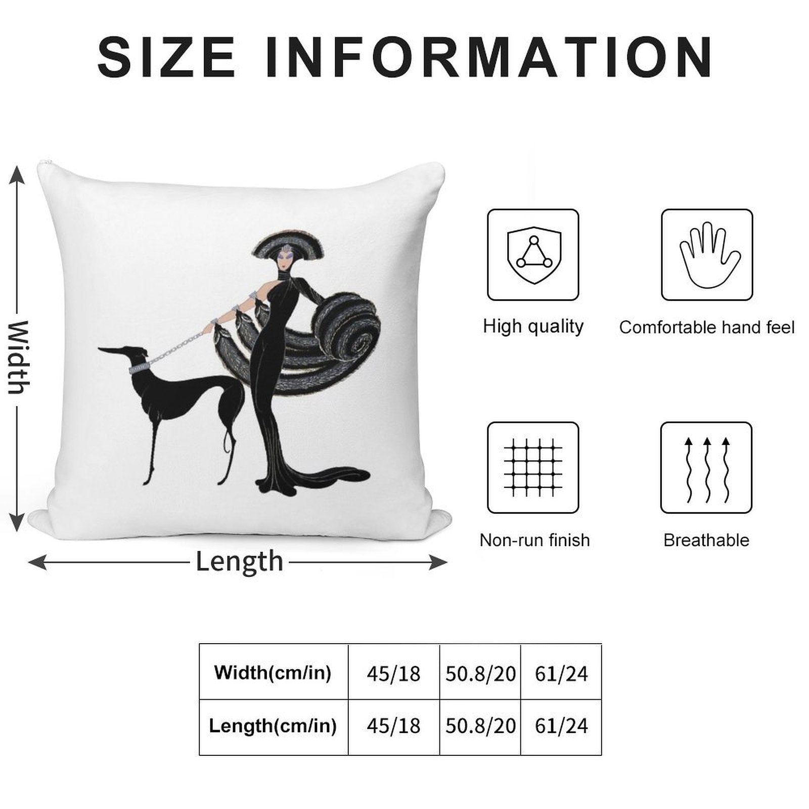 Art Deco Era Haute Couture Fashion Illustration Soft Warmth Comfort Throw Pillow