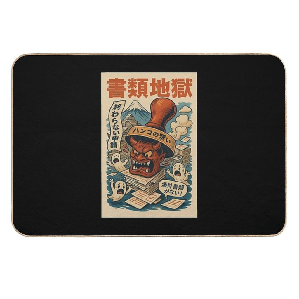 Paperwork Hell – Curse of The Hanko  Easy To Clean Bath Mat