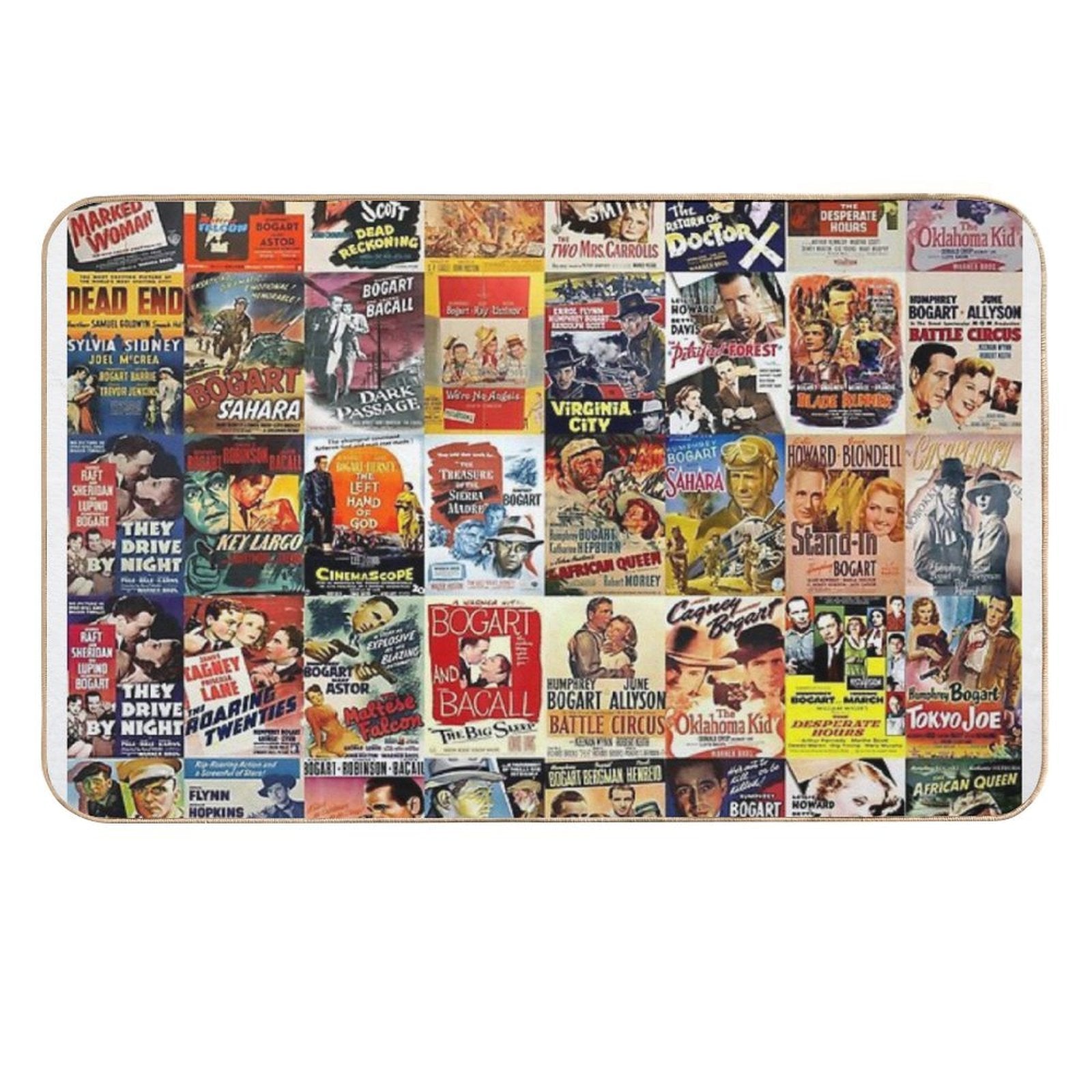Humphrey Bogart Movie Posters  Non-Slip Bath Mat