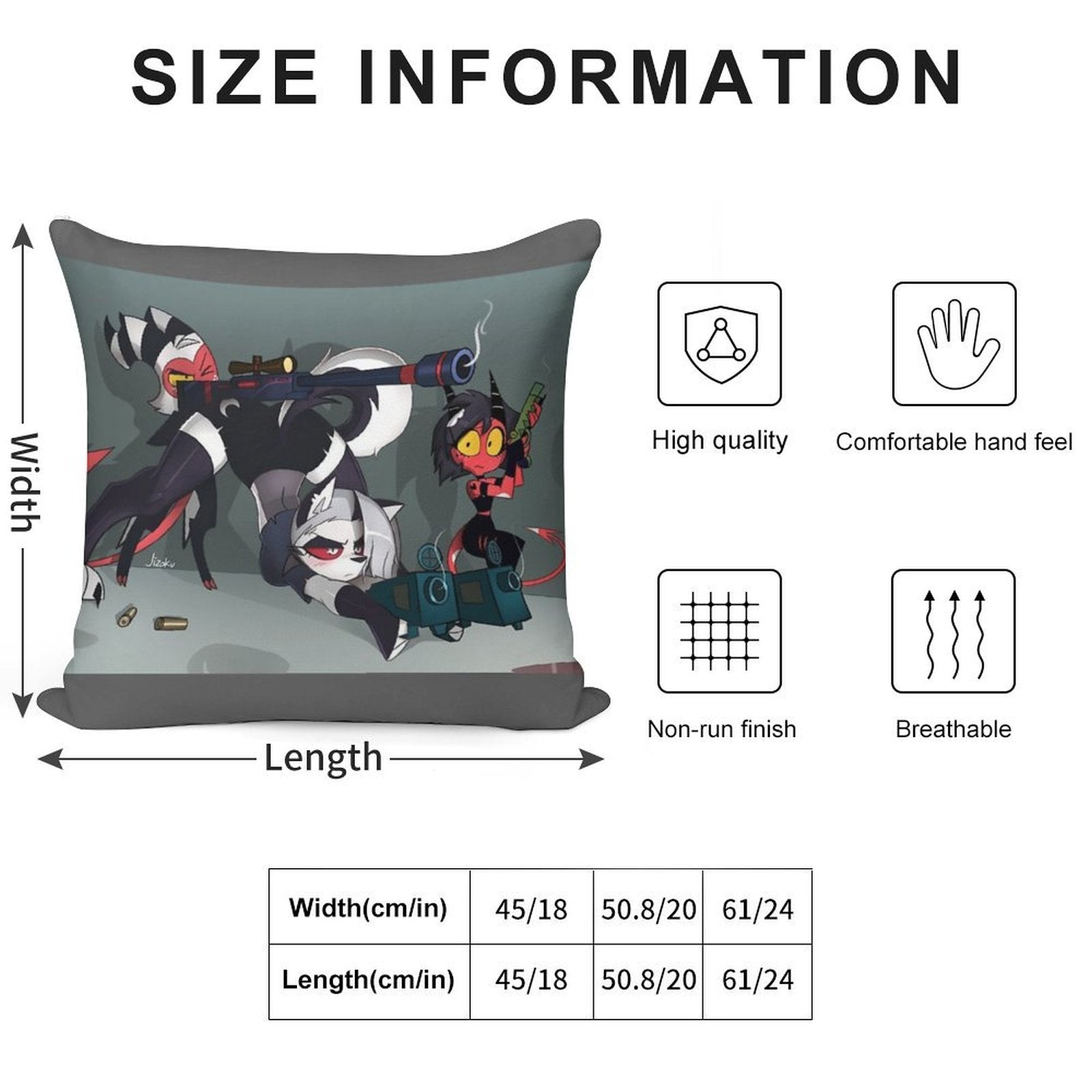 Bang! - Loona X Moxxie Soft Washable Throw Pillow