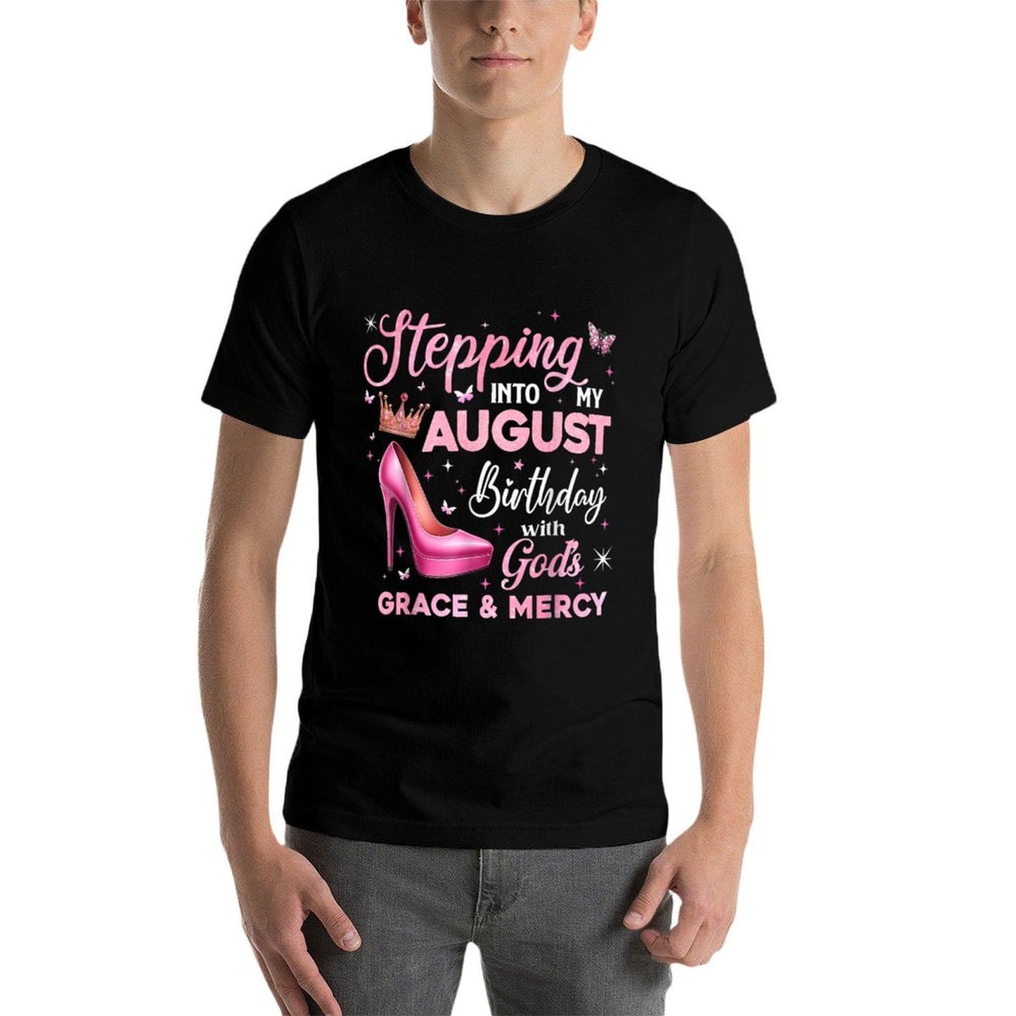 Stepping Into My August Birthday With Gods Grace  Mercy  Soft T-Shirt