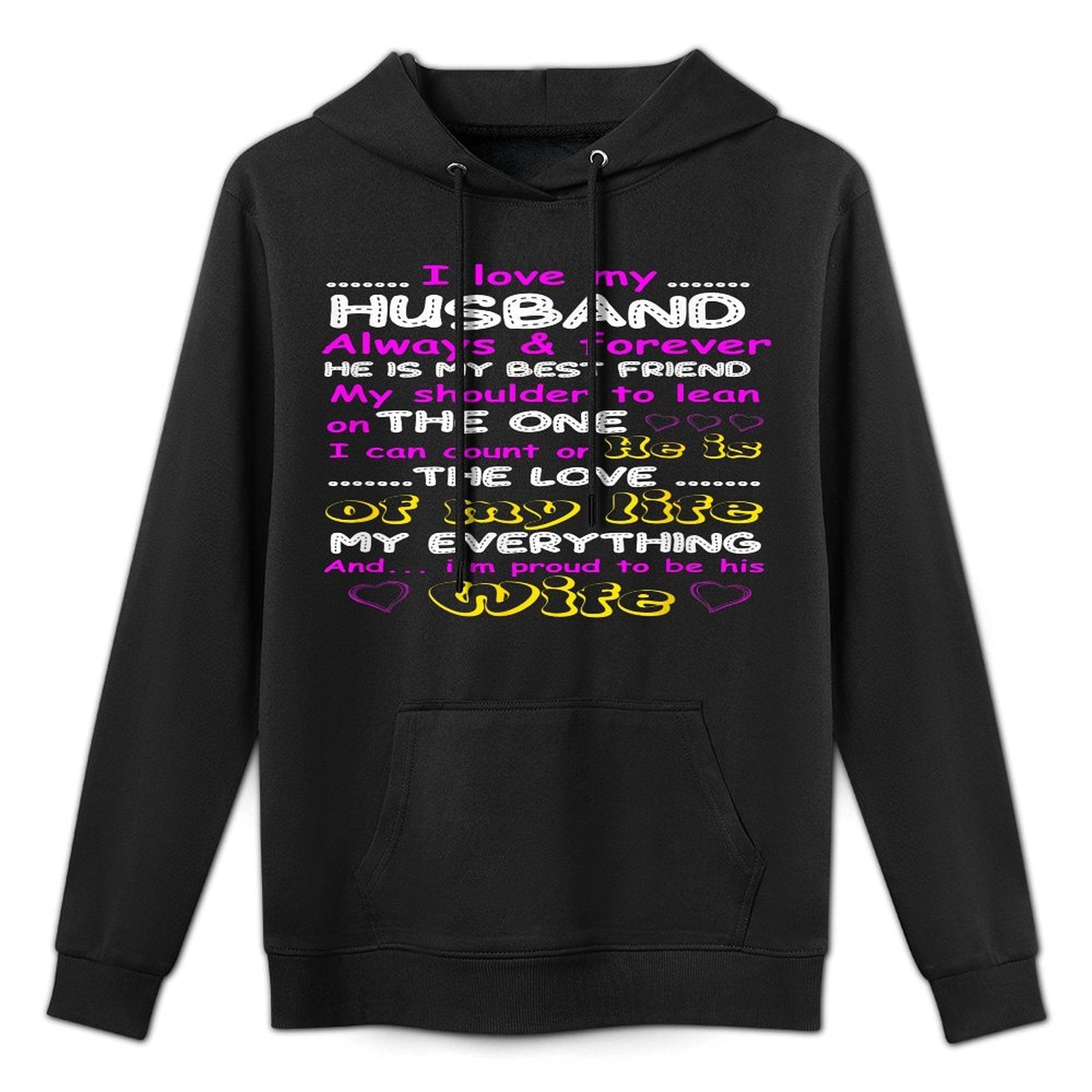 Funny I Love My Husband Forever Tshirt Medium-Weight Fabric Hoodie