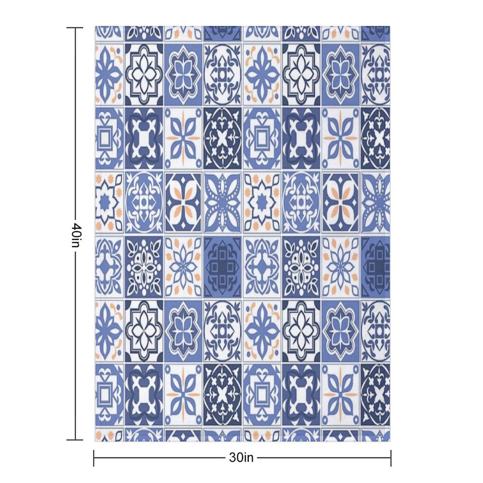 Blue Portuguese Tile Quick-dry Throw Blanket