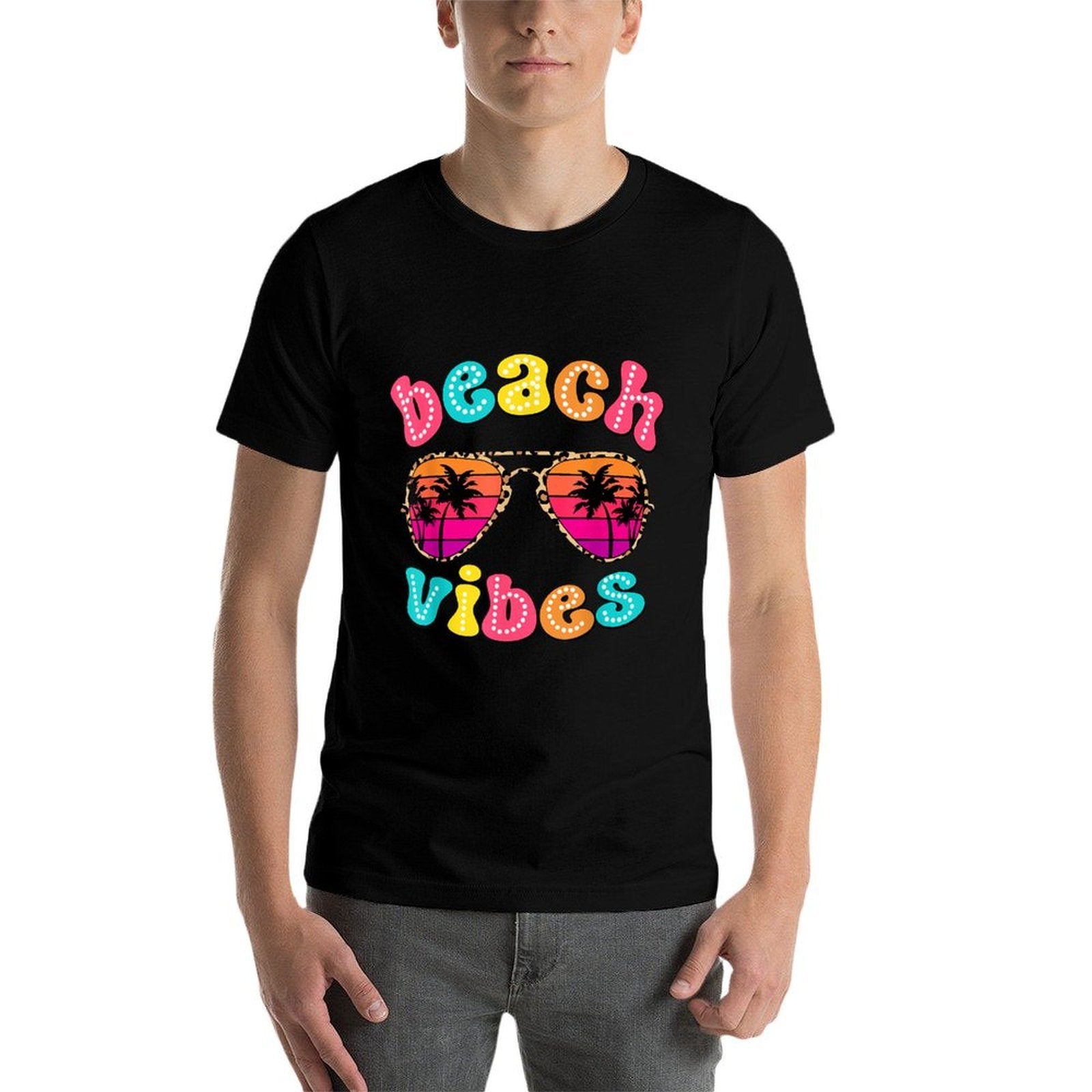 Beach Vibes Summer Sunglasses Retro Cute Girl Women Kid  Affordable Price T-Shirt