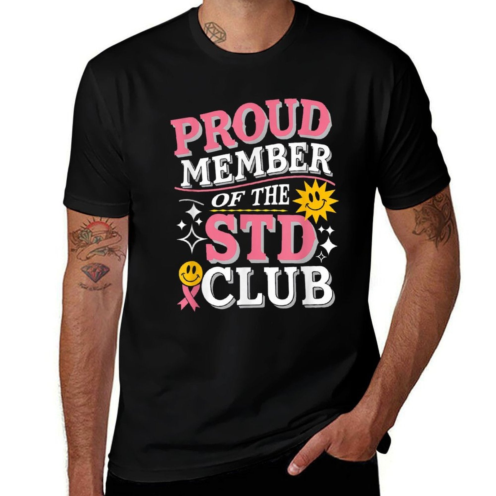 Proud Member of The STD Club Inappropriate Saying Men Women  Soft T-Shirt