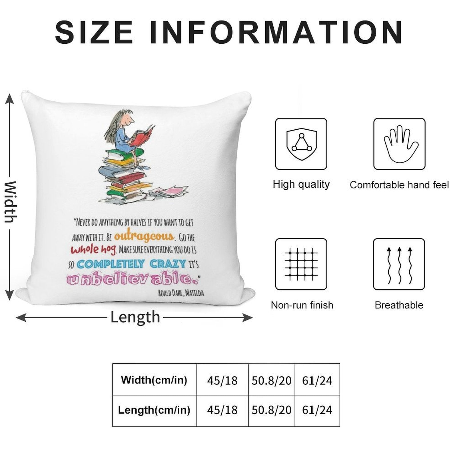 Matilda Soft Hidden Zipper Throw Pillow