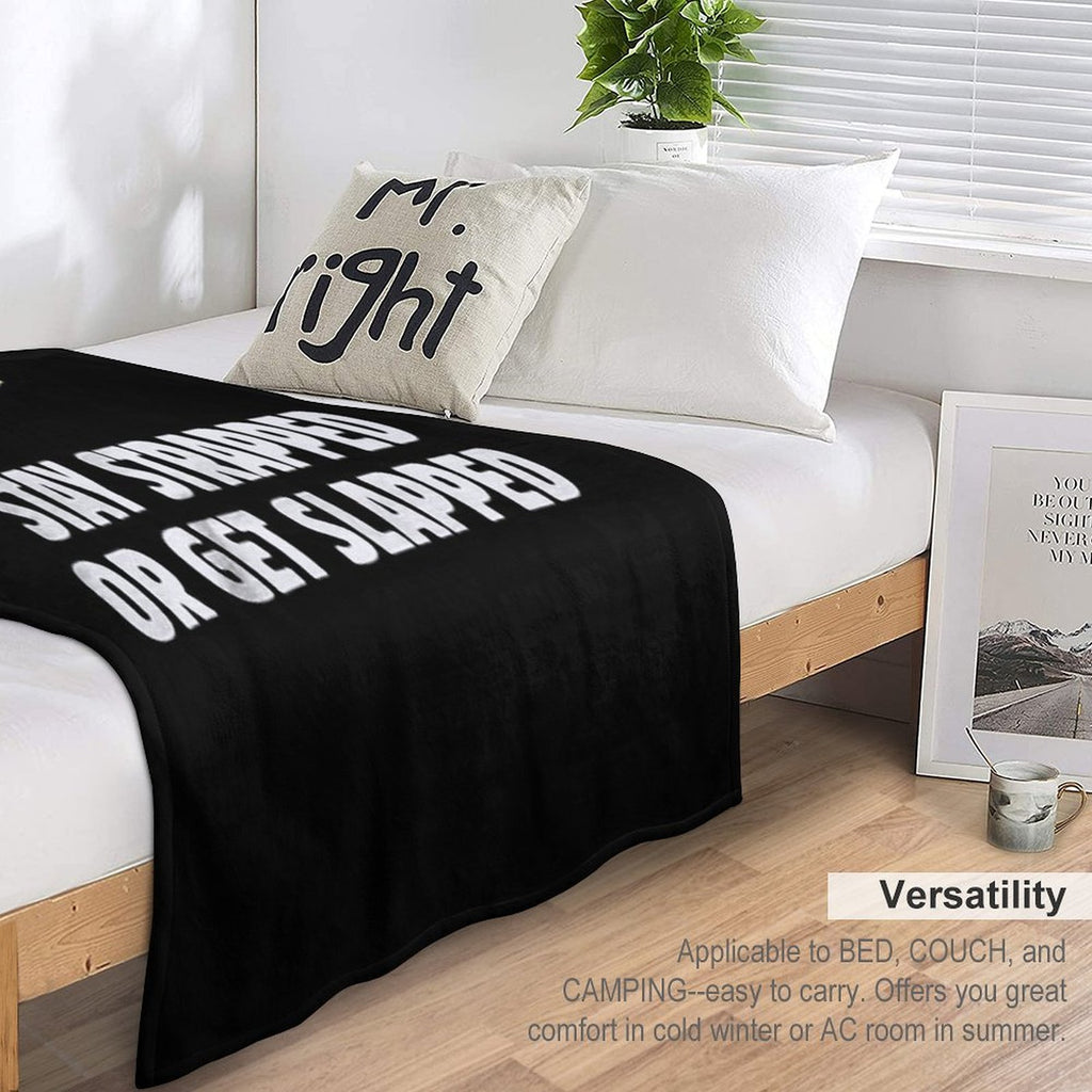 Twisted Tea Stay Strapped Or Get Clapped Eco-conscious Throw Blanket