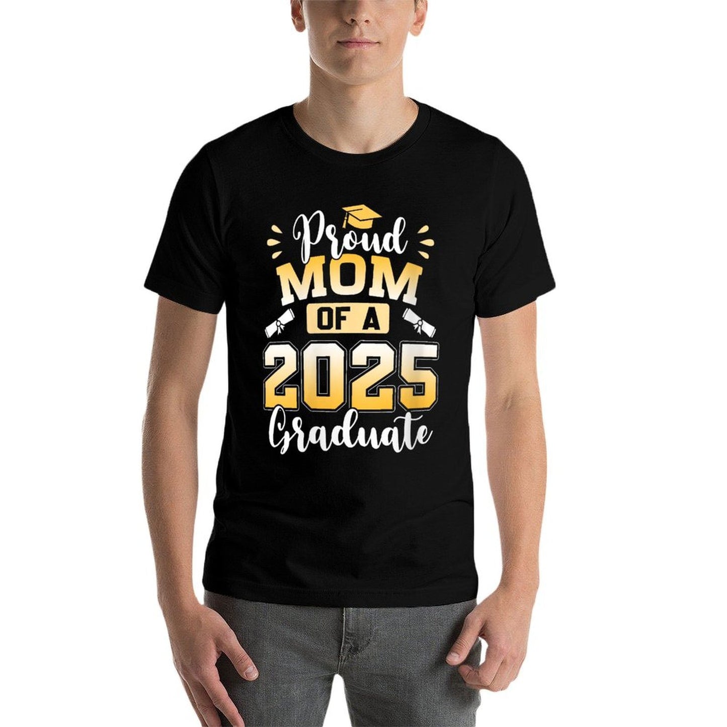 Womens Proud Mom Of A 2025 Graduate  Oversized Silhouette T-Shirt