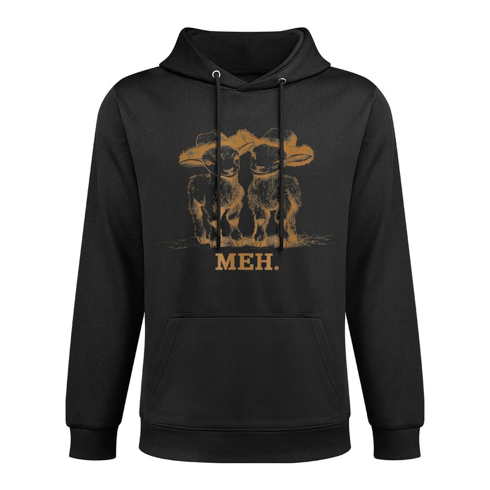 Meh Goat Meme Farm Animal Funny Farmer Animals Lover Layering Staple Hoodie