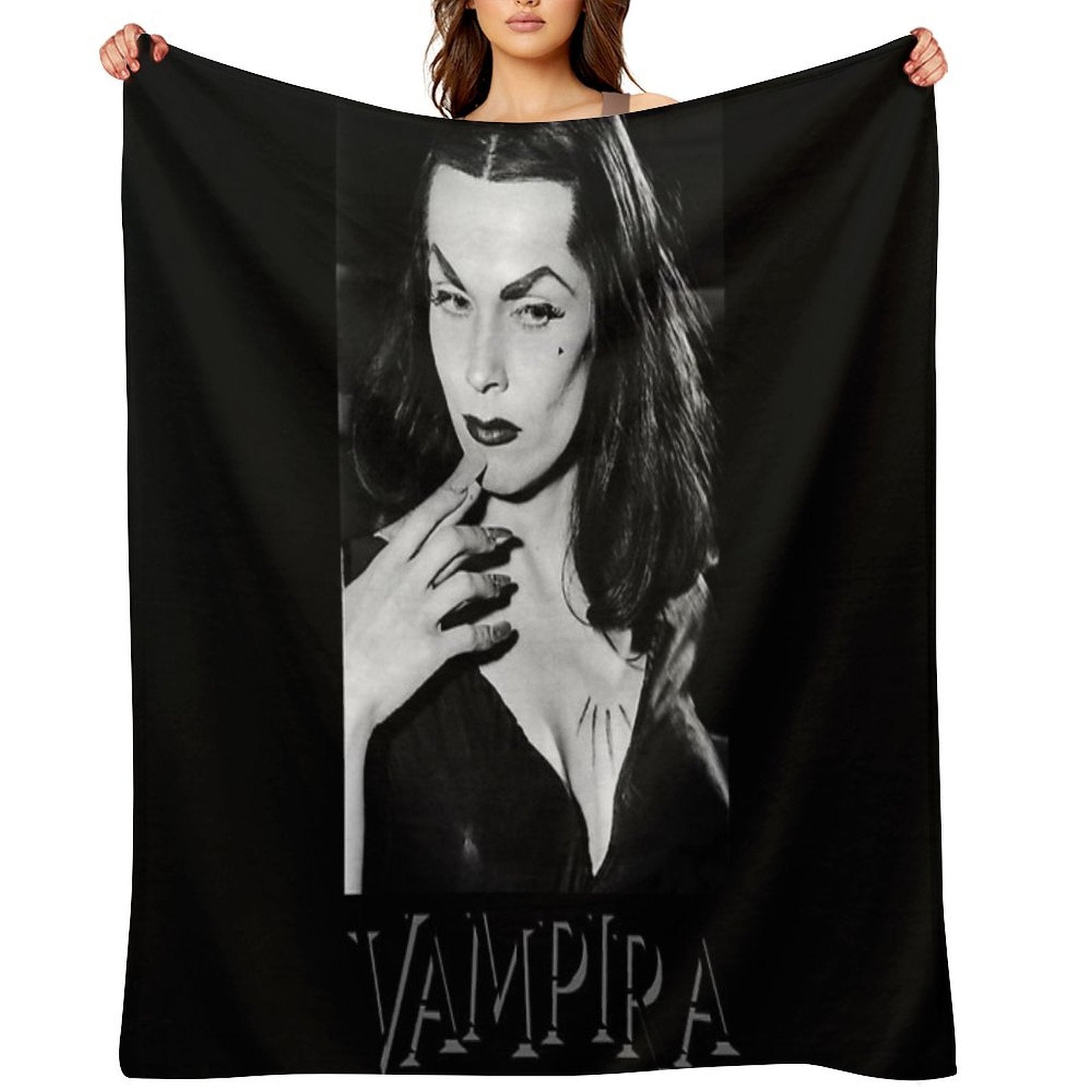 Vampira Machine-washable Throw Blanket