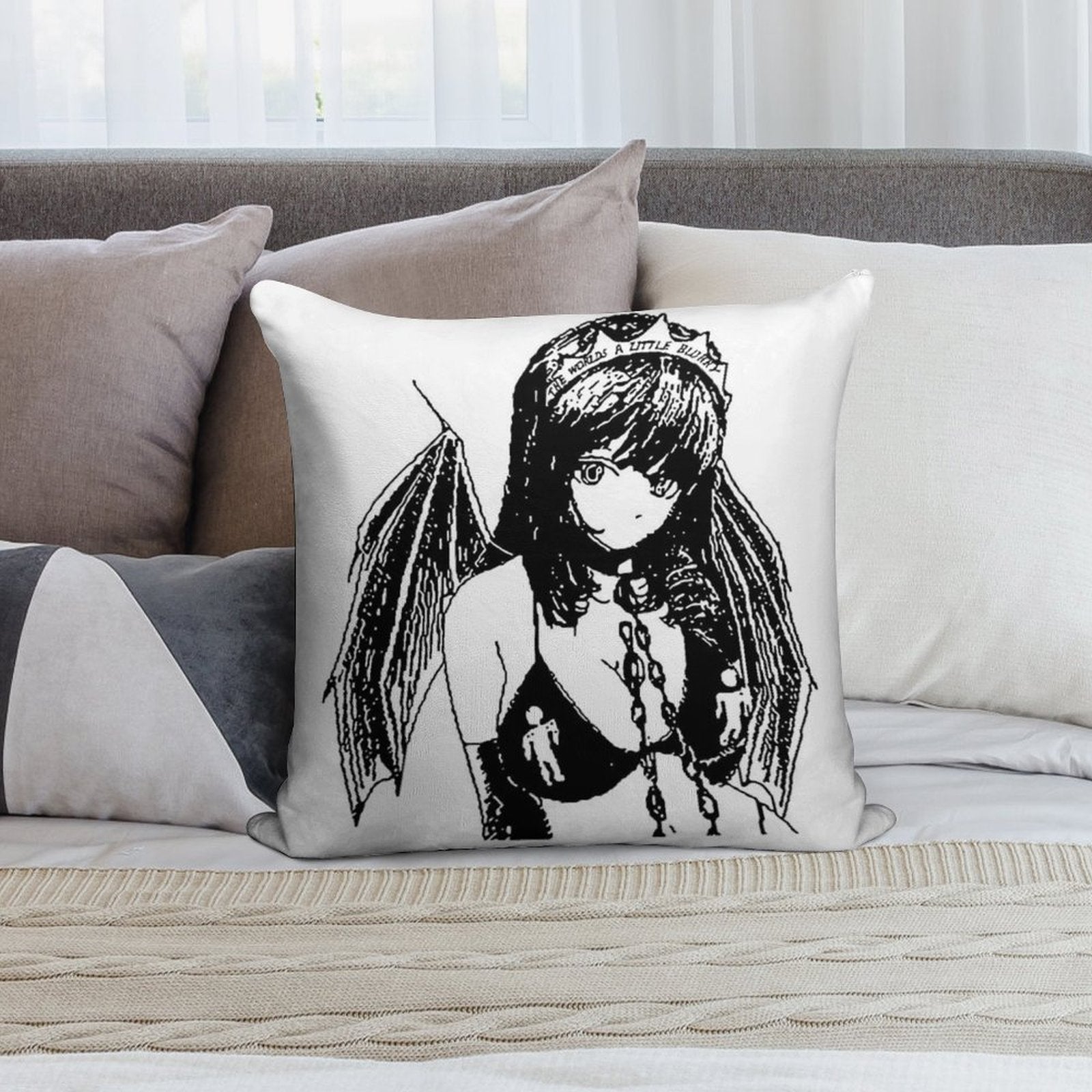Princess Blurry Soft Warmth Comfort Throw Pillow