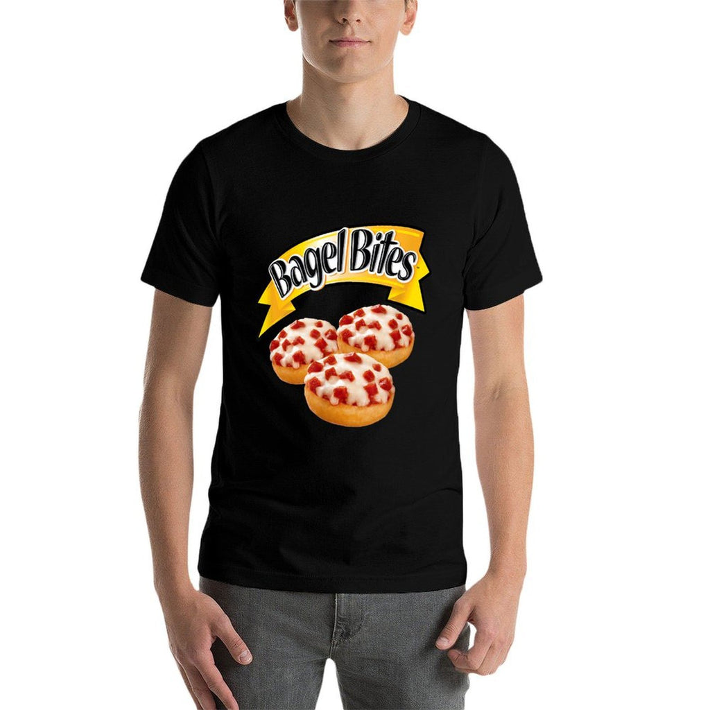 Bagel Bites Official Pizza Snacks Real Tasty Food Logo  Cotton T-Shirt